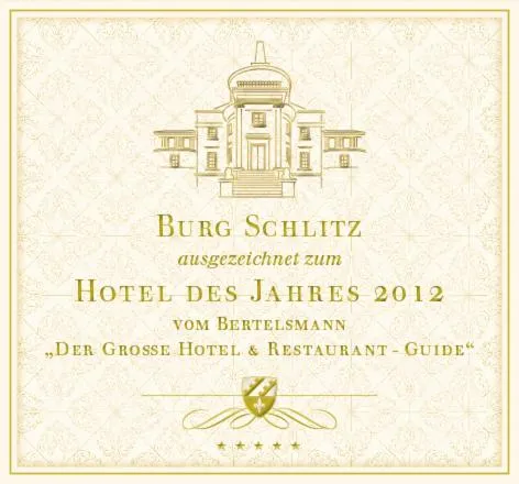 Certificate/Award in Schlosshotel Burg Schlitz