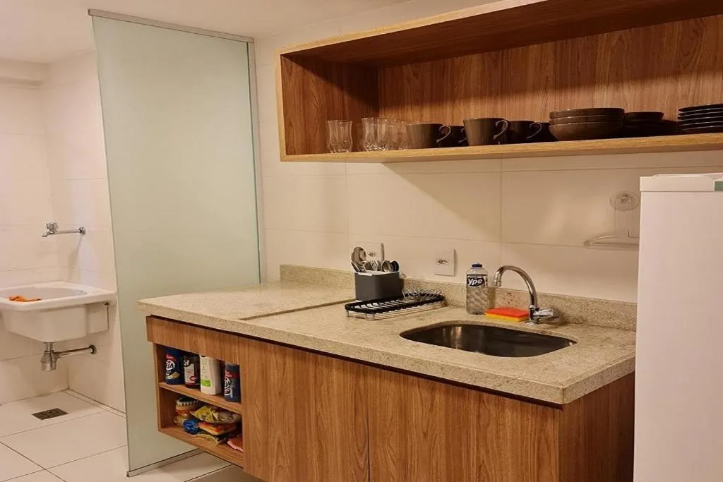 Kitchen or kitchenette in Rio stay RioCentroParque Olímpico