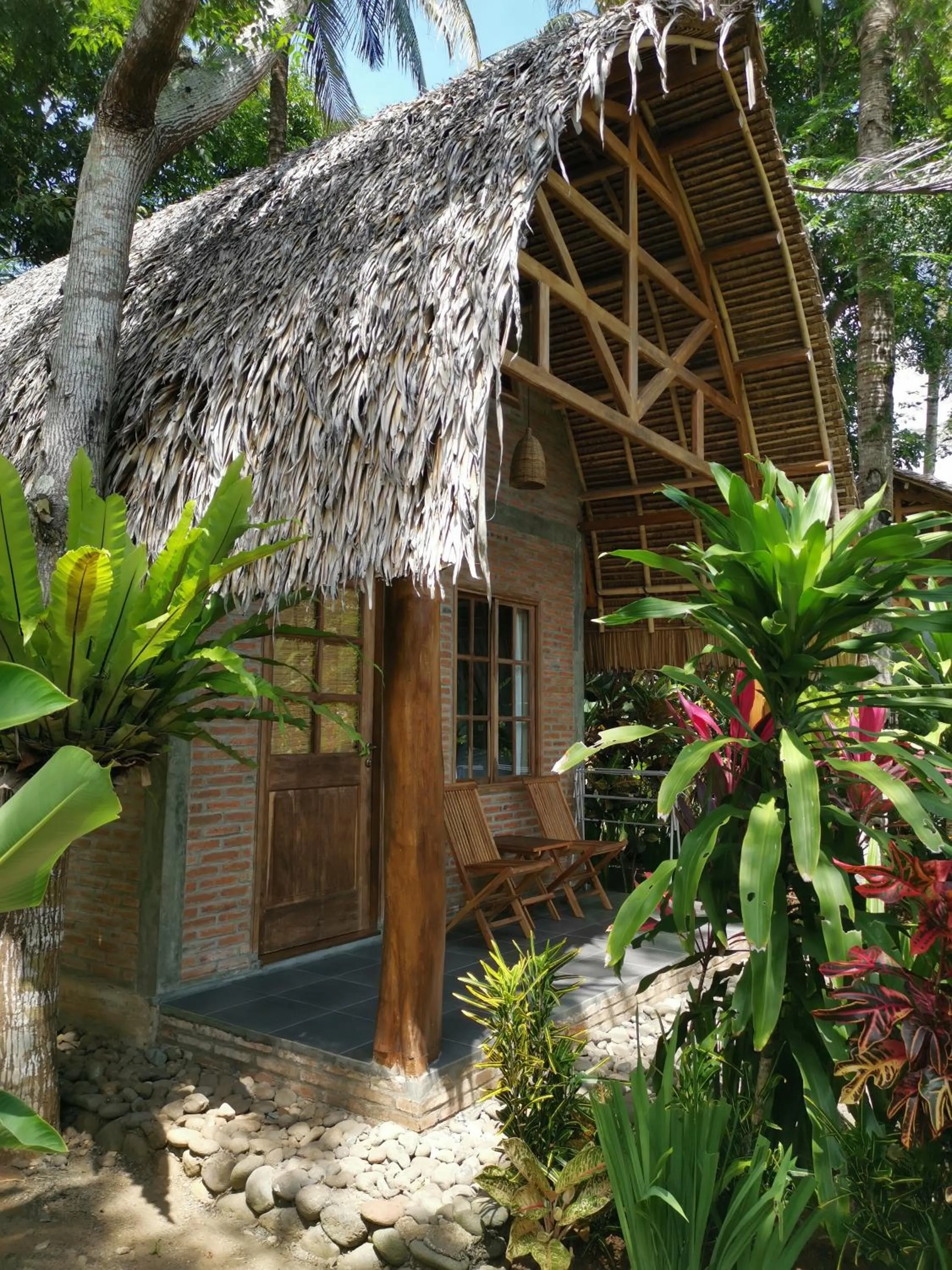 Garden view in Coconut Tree Cottages