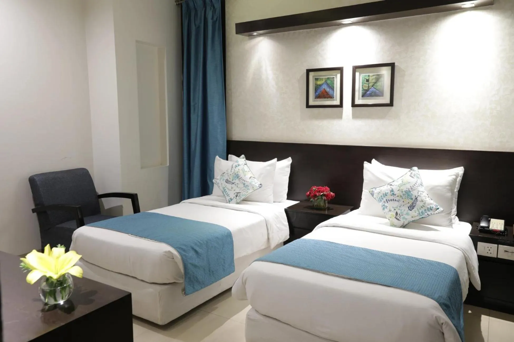 Bedroom, Bed in Hotel Rockland Panchsheel Enclave