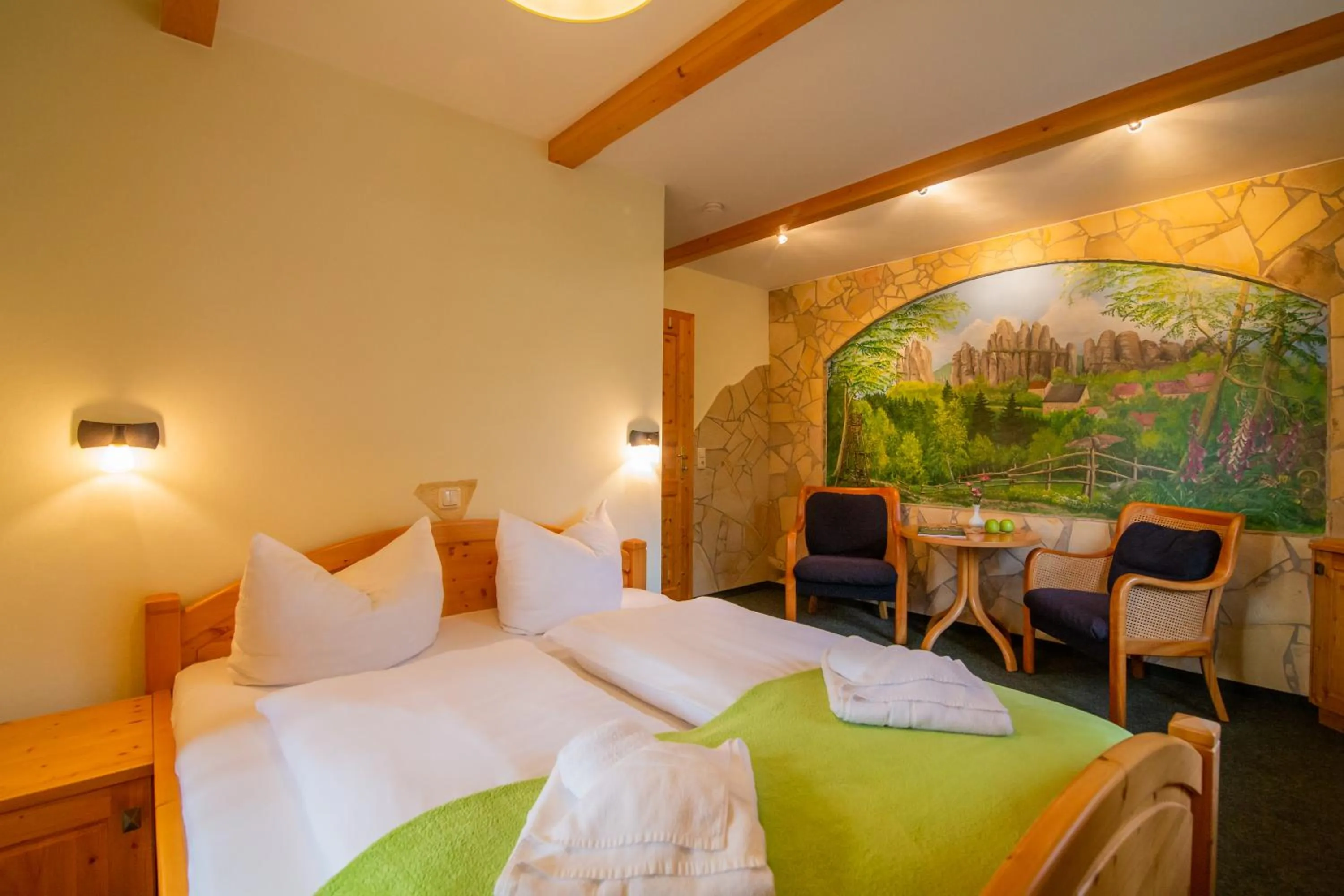 Seating area, Bed in Gasthof Ungerberg