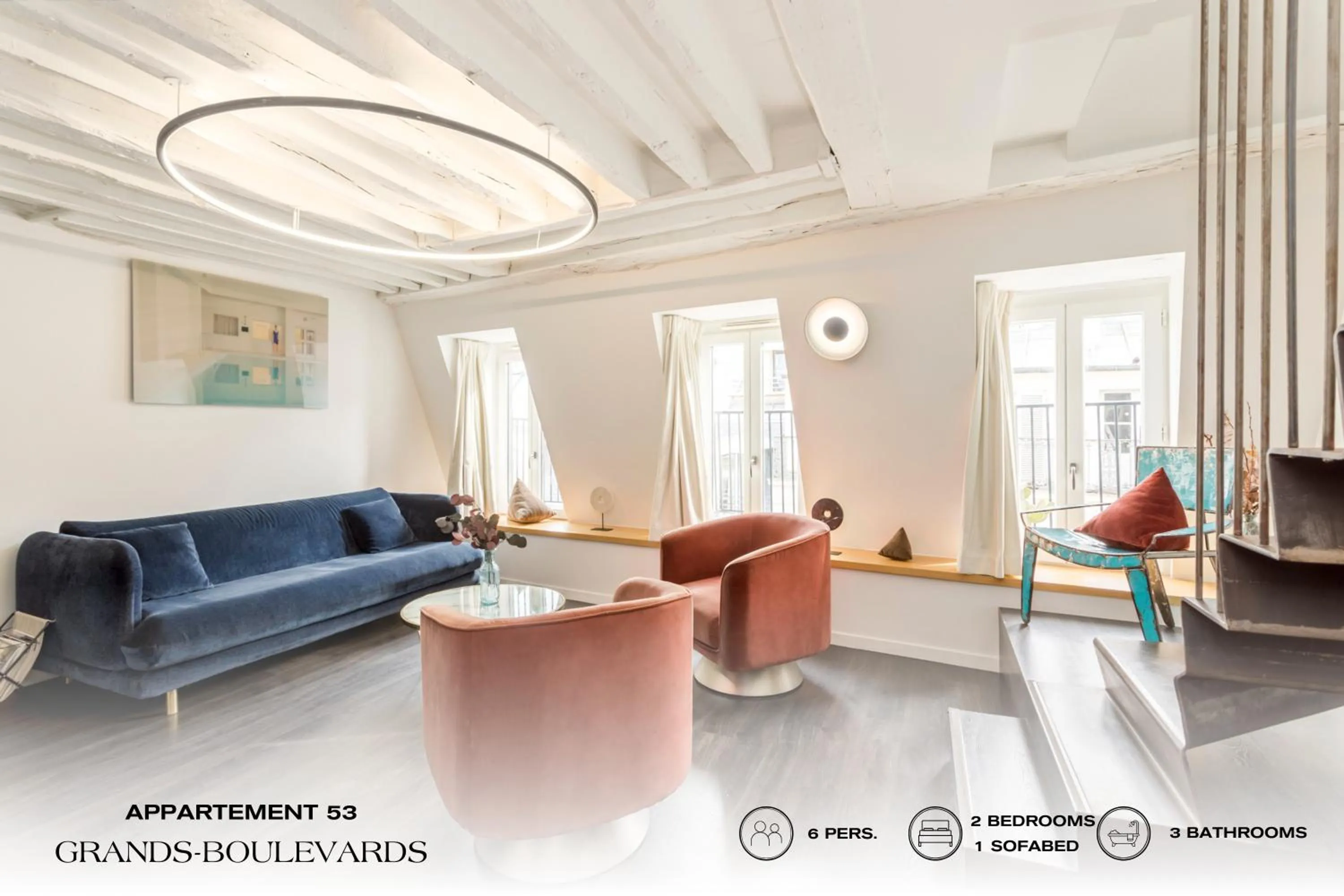 Living room in Beauquartier - Grands Boulevards