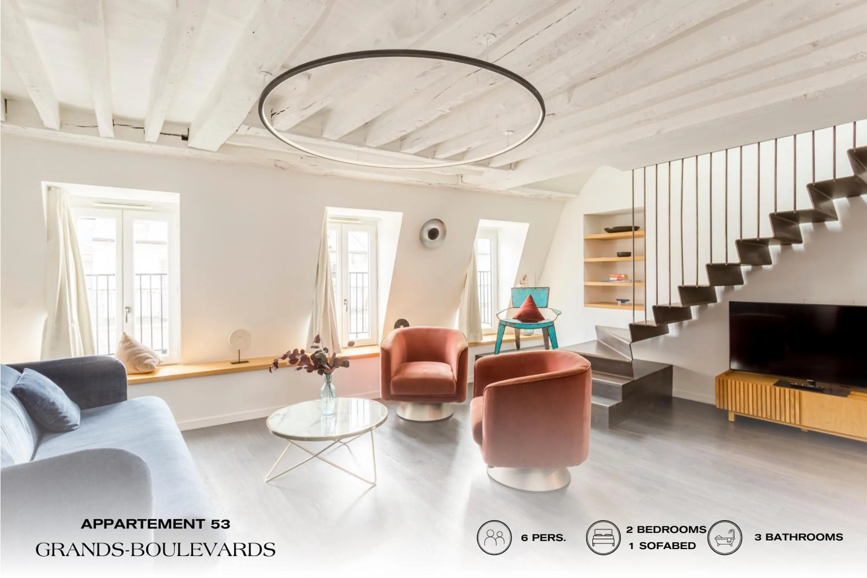 Communal lounge/ TV room in Beauquartier - Grands Boulevards