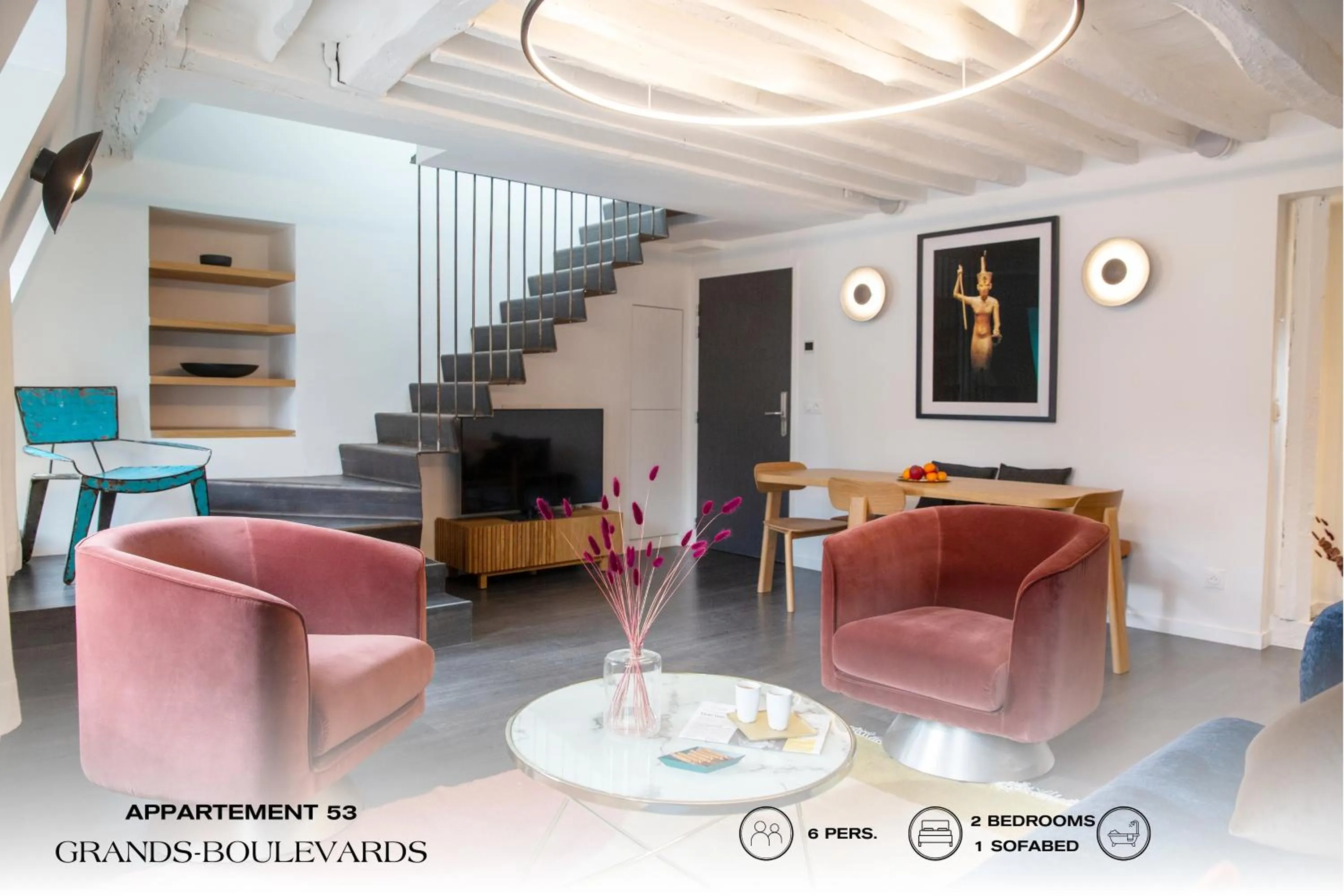 Living room in Beauquartier - Grands Boulevards