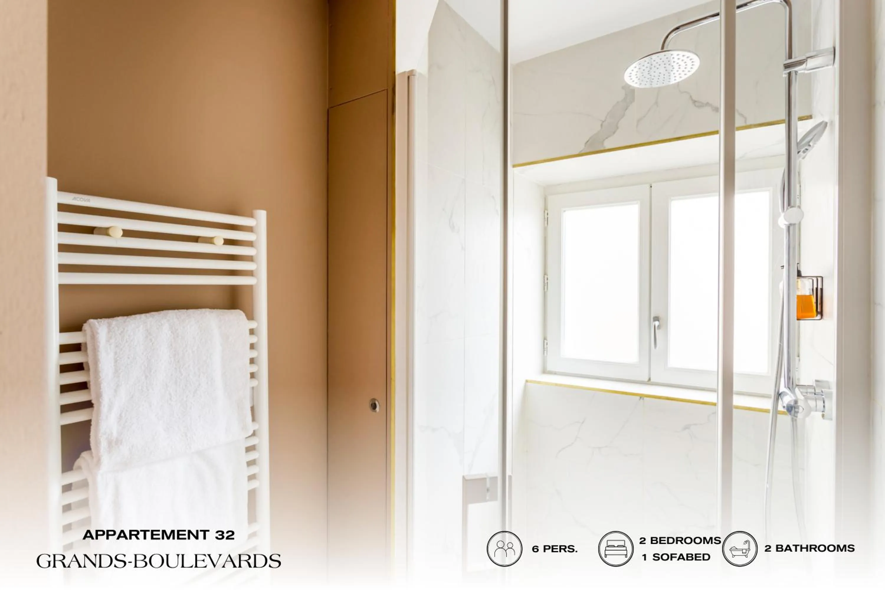 Shower, Bed in Beauquartier - Grands Boulevards