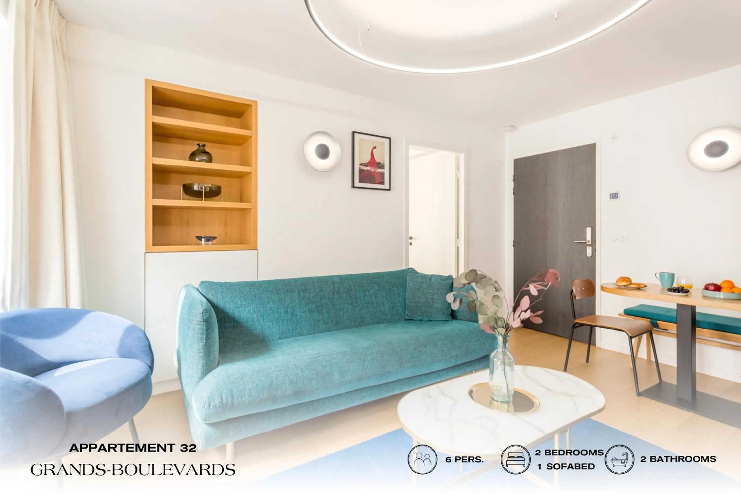 Living room in Beauquartier - Grands Boulevards