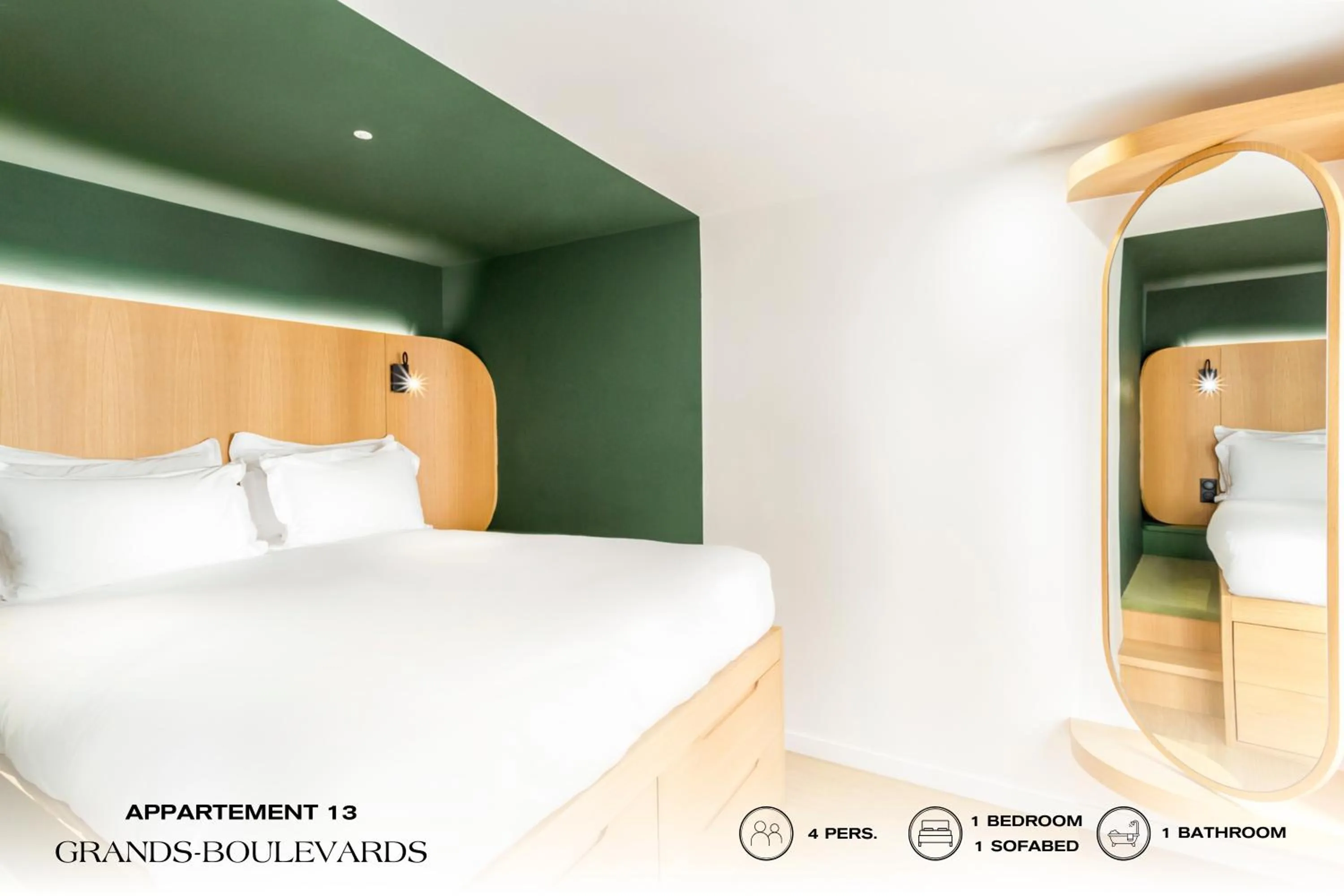 Bed in Beauquartier - Grands Boulevards