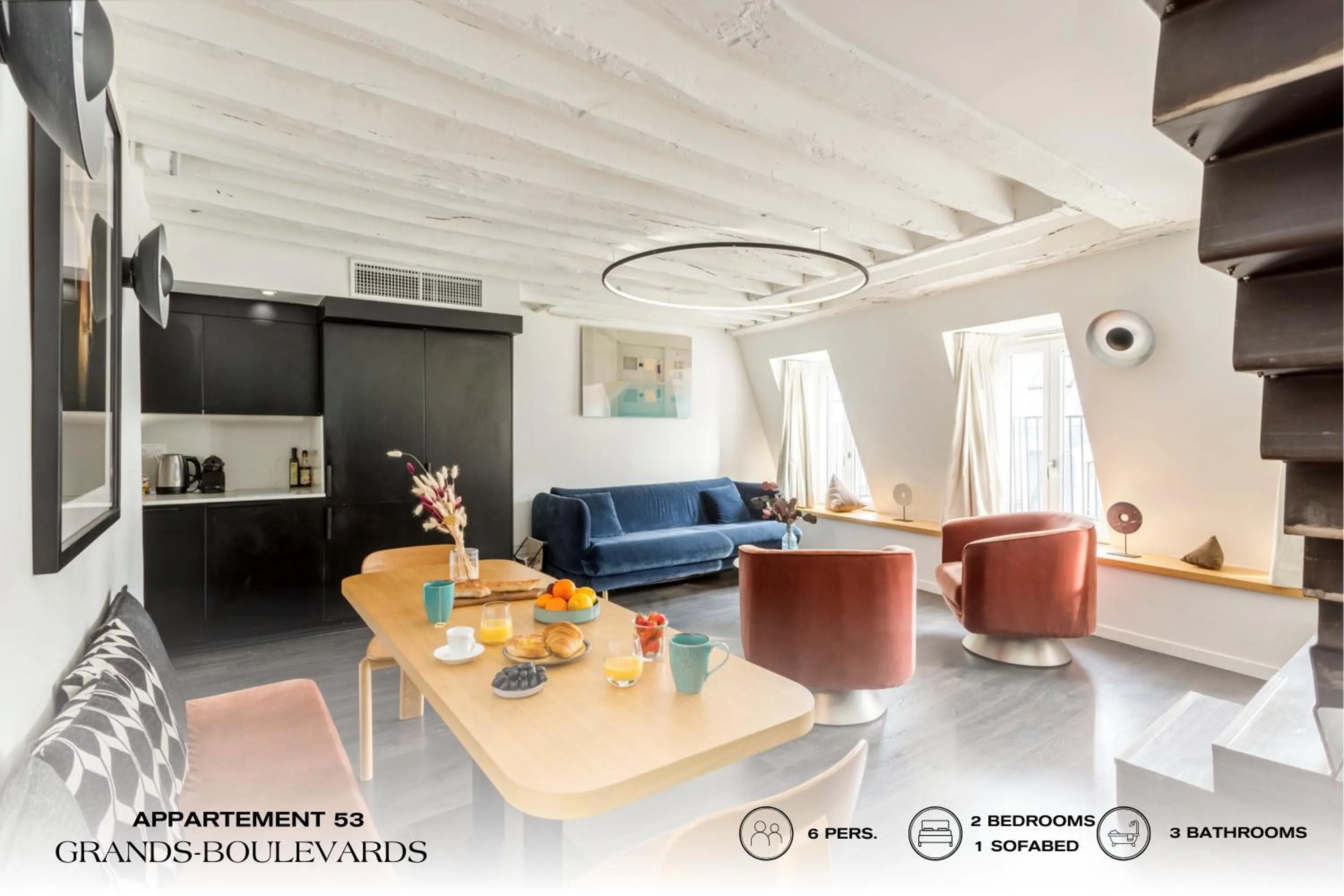 Living room in Beauquartier - Grands Boulevards