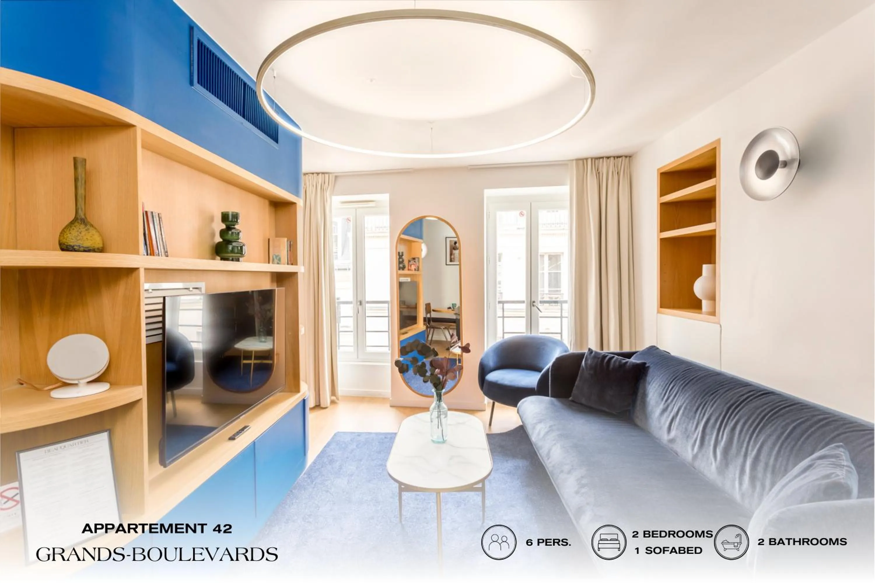 Living room in Beauquartier - Grands Boulevards