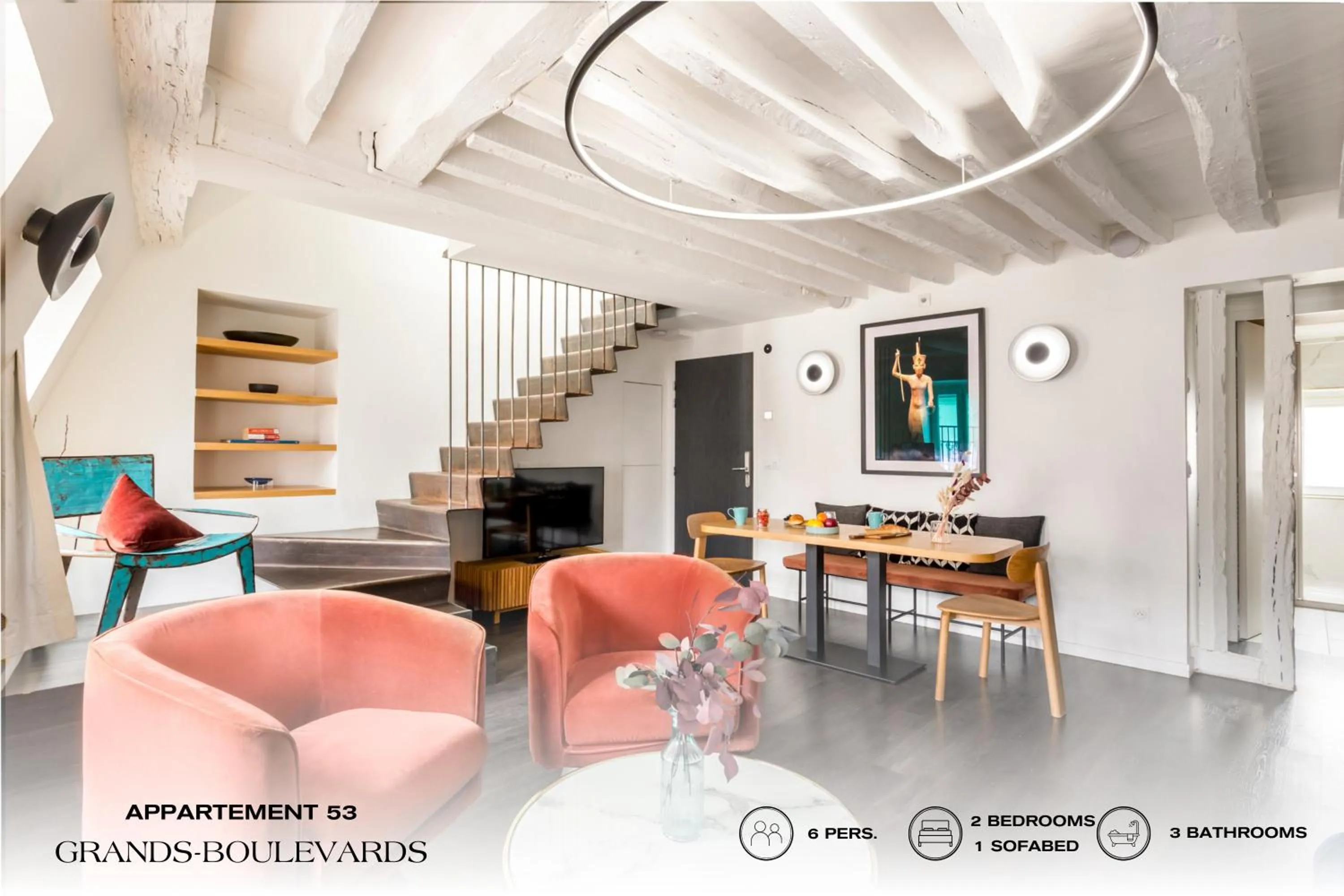 Living room in Beauquartier - Grands Boulevards