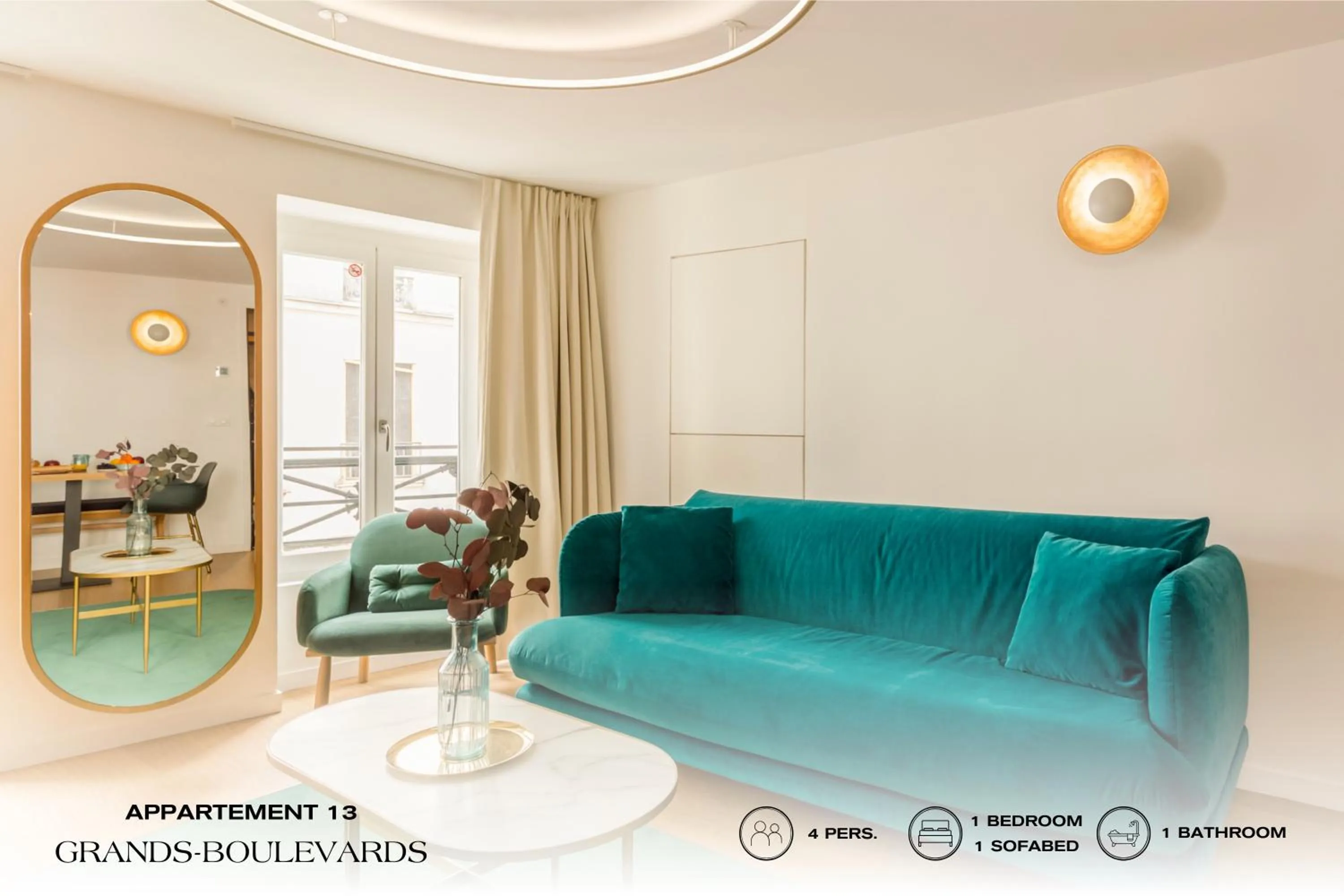 Living room in Beauquartier - Grands Boulevards