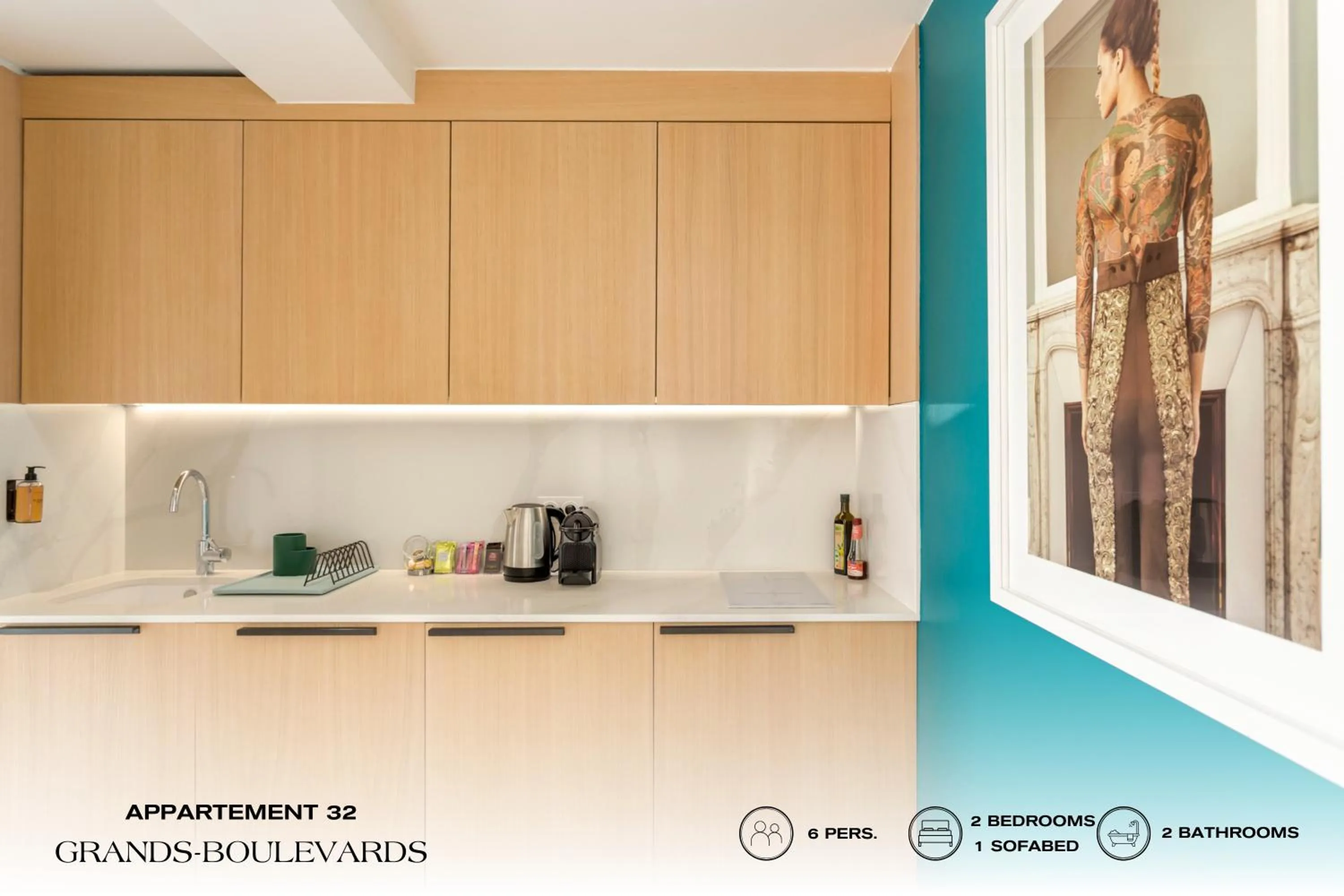 Kitchen or kitchenette in Beauquartier - Grands Boulevards