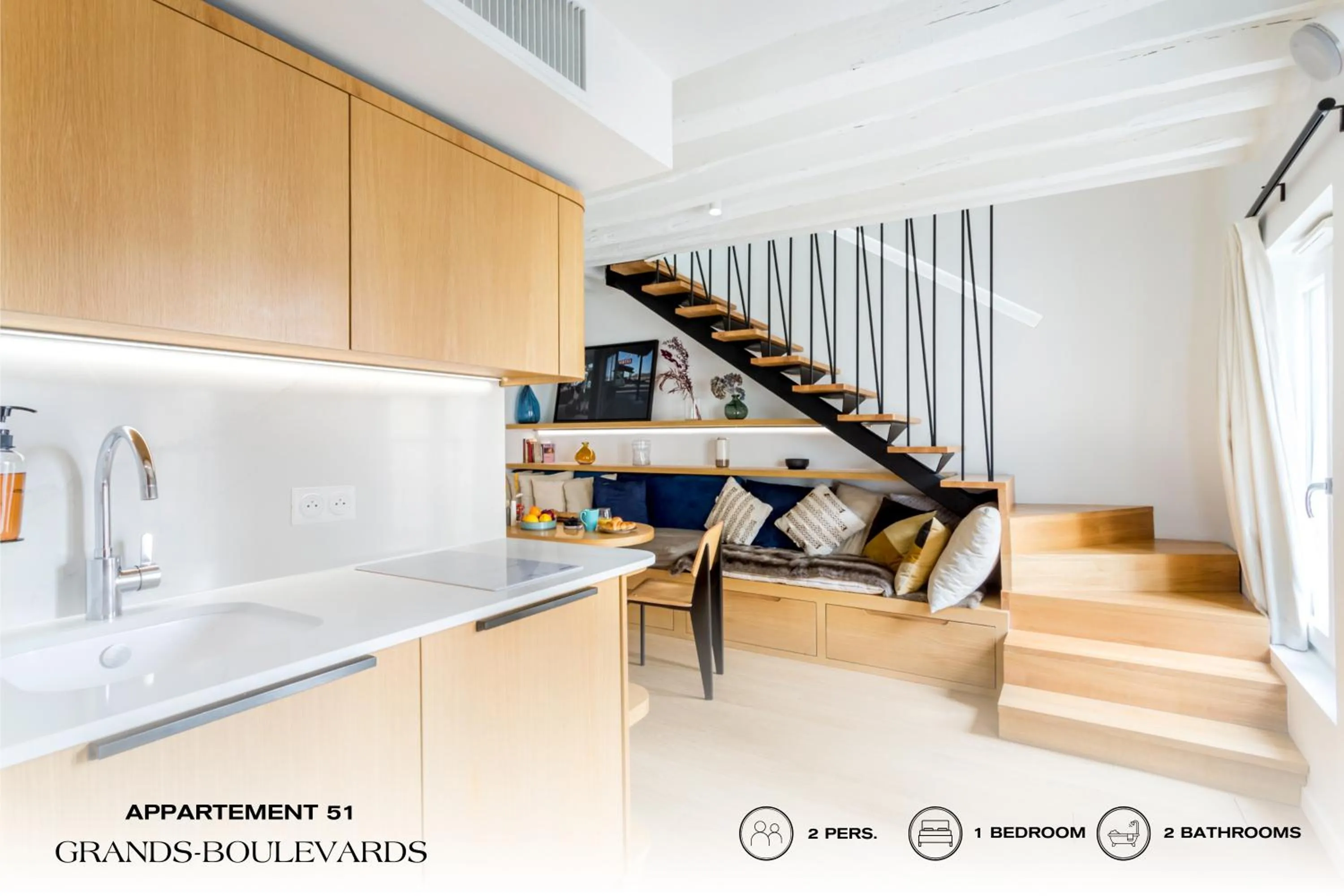 Kitchen or kitchenette in Beauquartier - Grands Boulevards