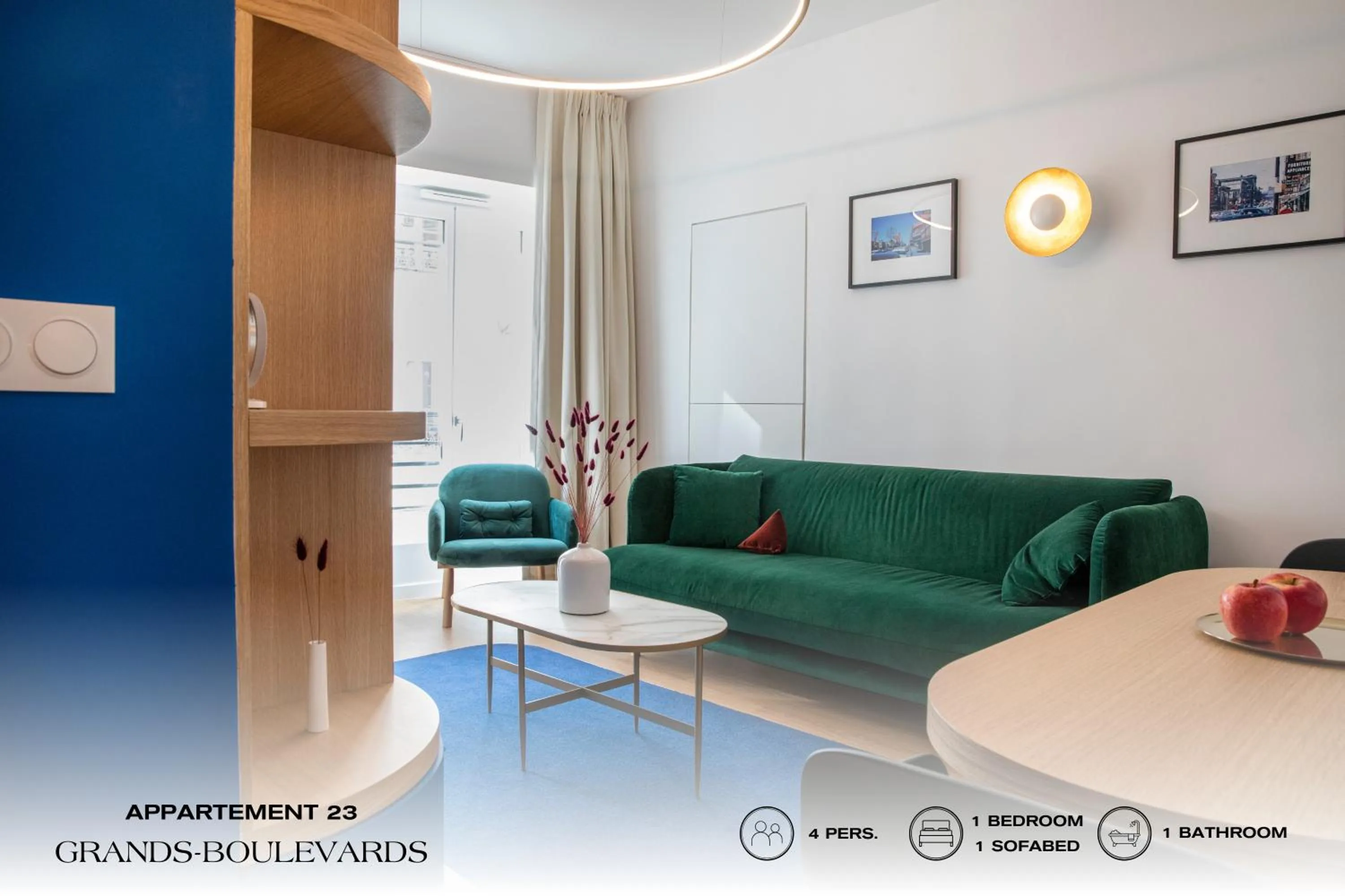 Living room in Beauquartier - Grands Boulevards