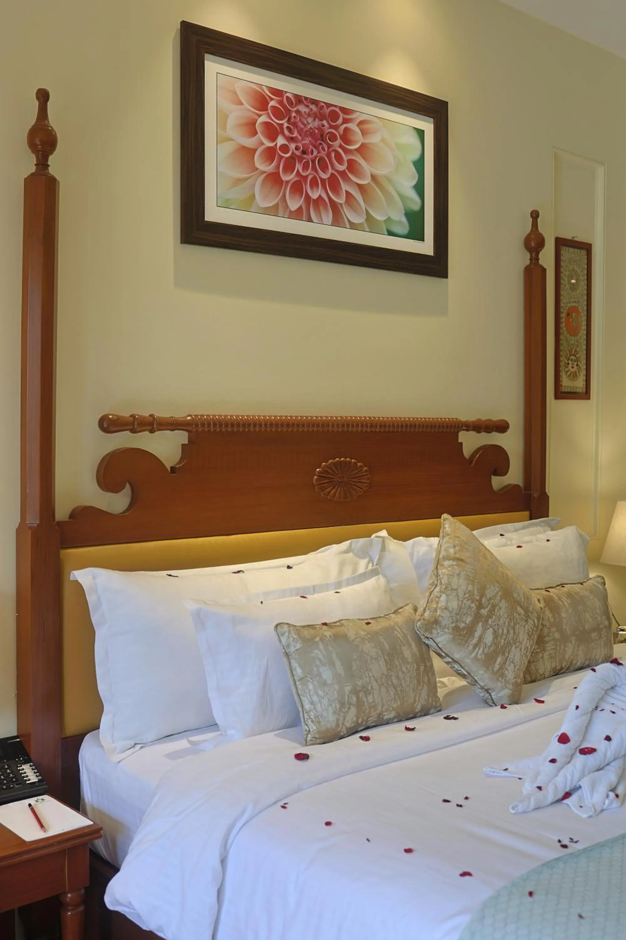 Bed in Punarnava Resort & Spa