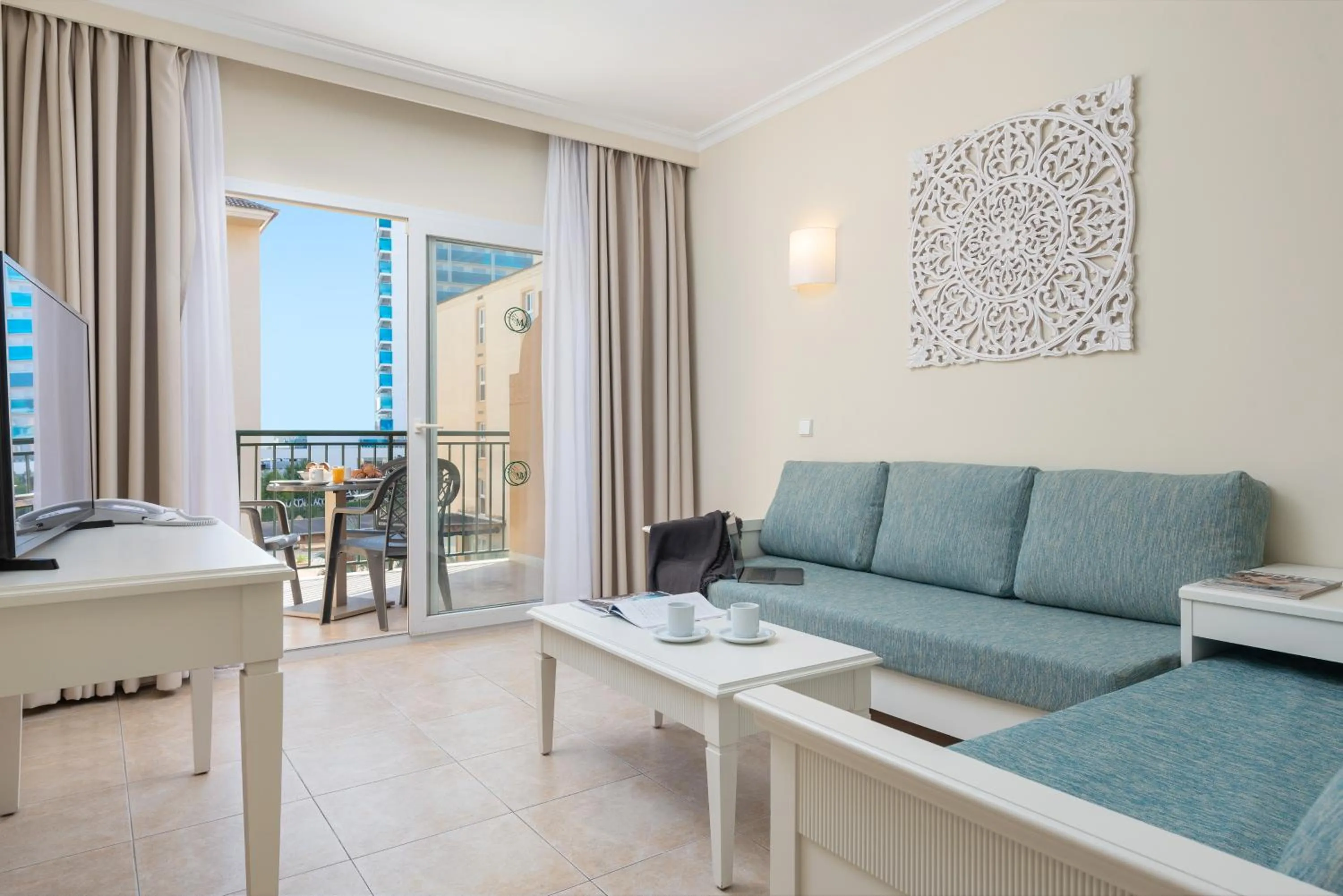 Living room, Bed in Can Picafort Palace