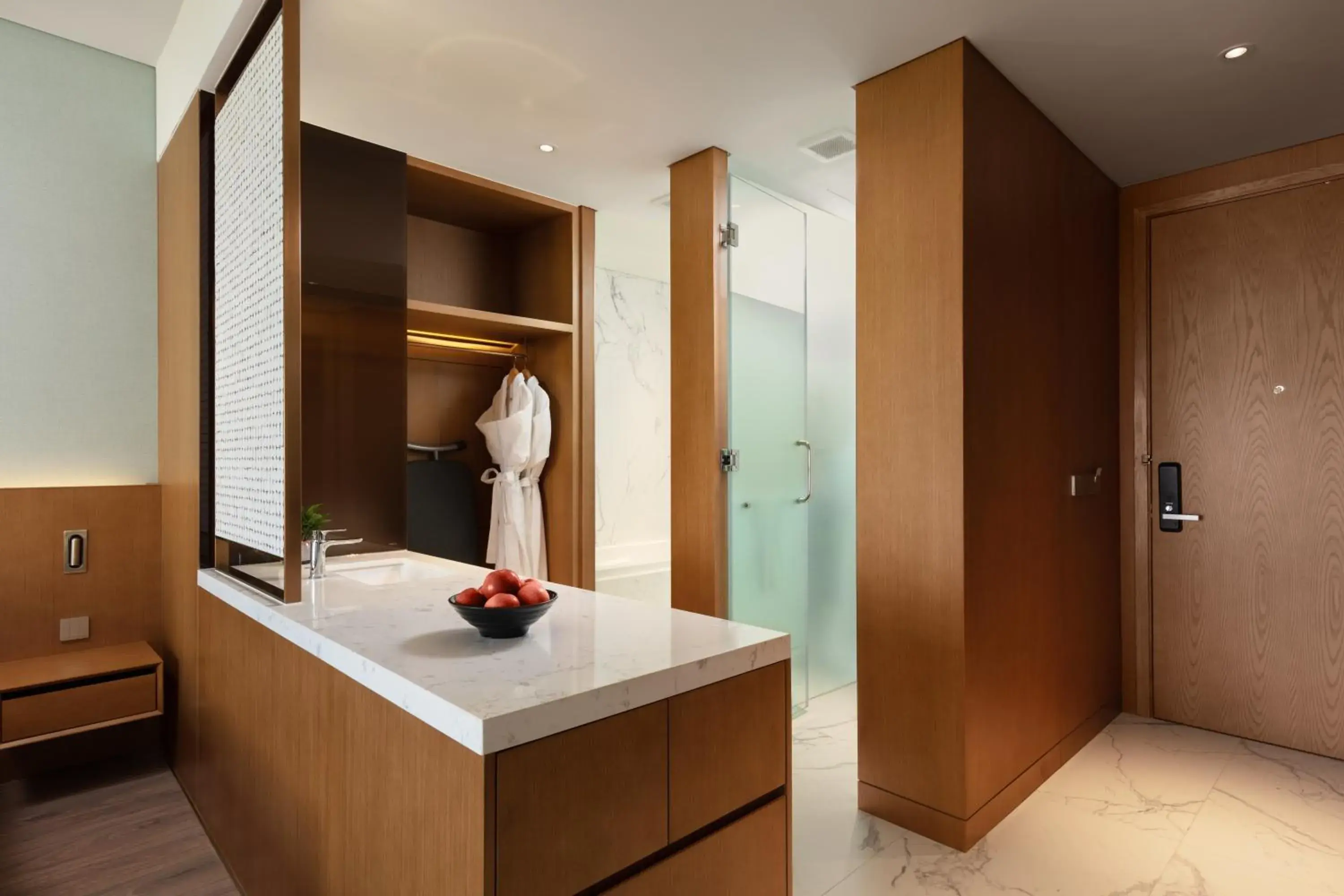 Shower, Bed in The Five Resort & Golf Hoang Gia Ninh Binh Shower, Bed in The Five Resort & Golf Hoang Gia Ninh Binh