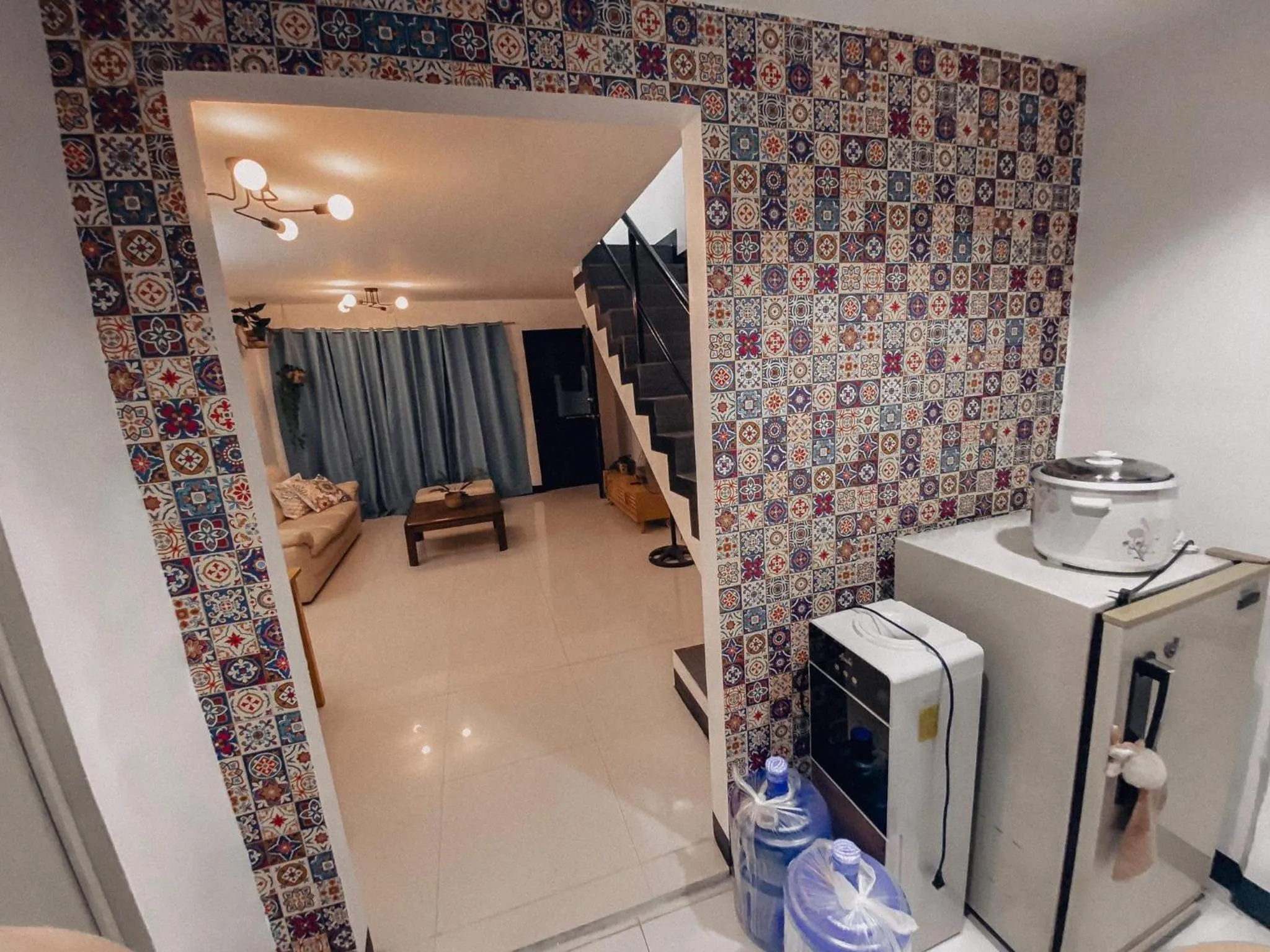 Kitchen or kitchenette in Cozy Themed 2BR TownHouse - near Clark Airport - TRP1