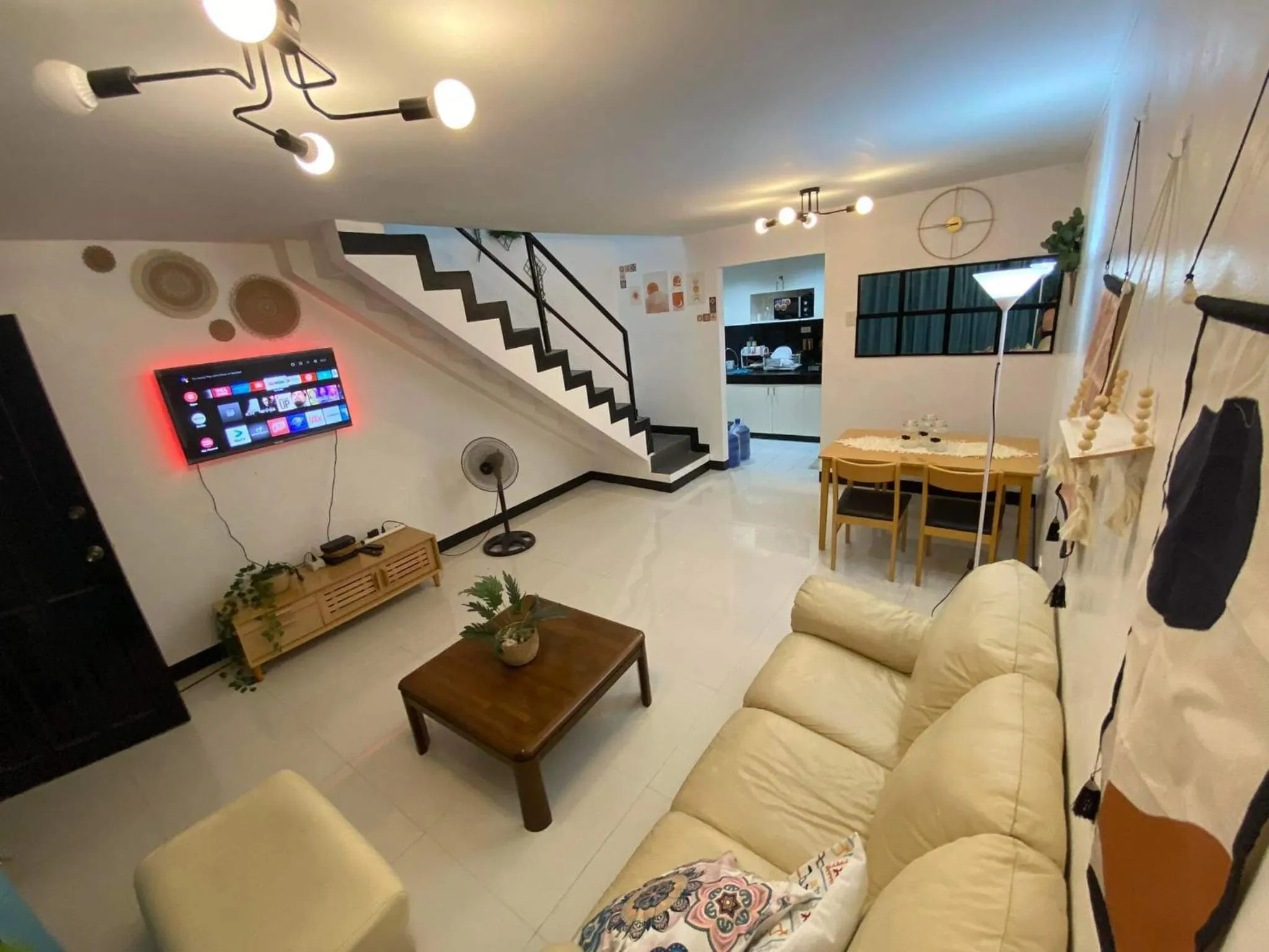 TV and multimedia in Cozy Themed 2BR TownHouse - near Clark Airport - TRP1