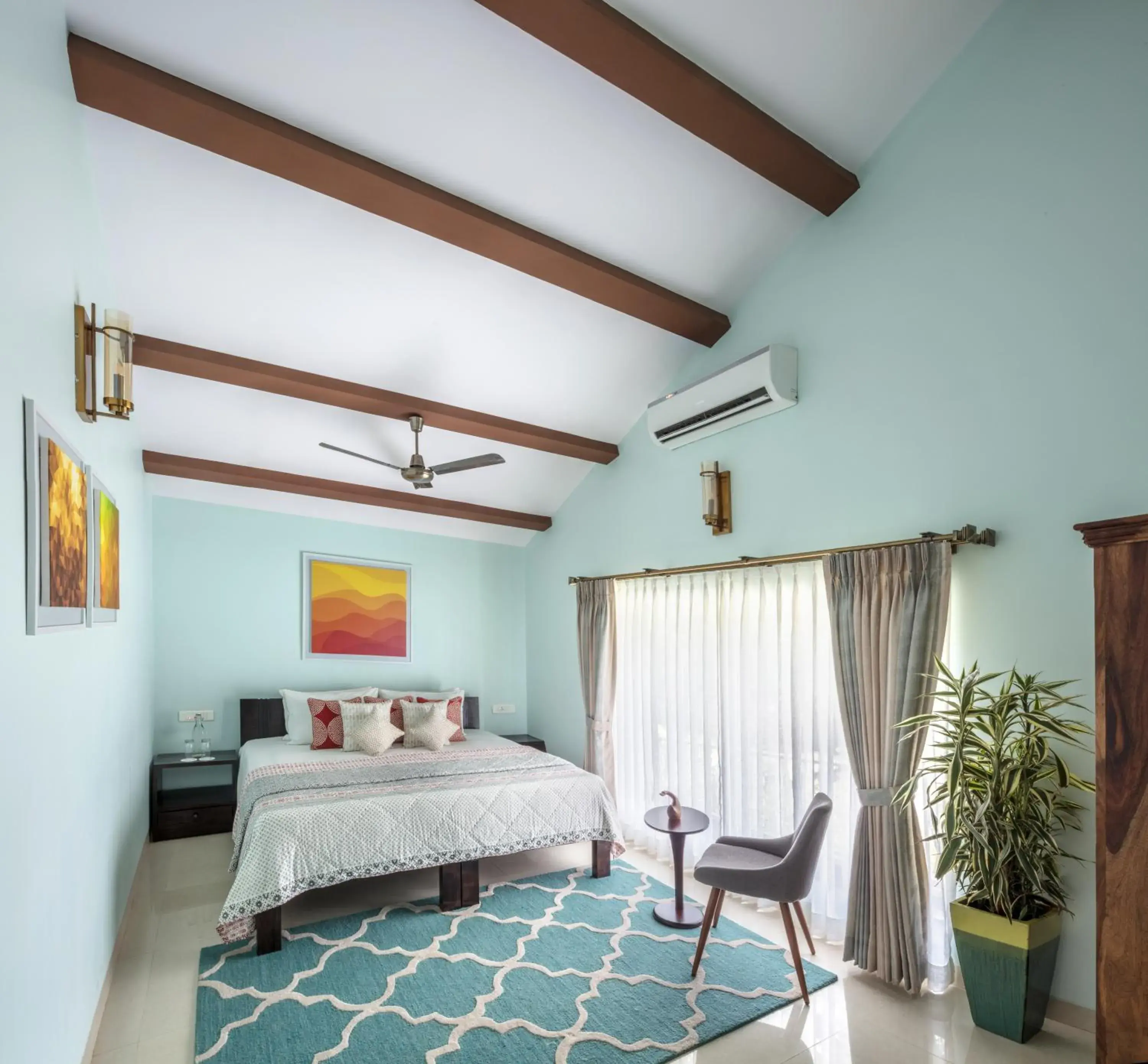 Bedroom, Bed in amã Stays & Sluice House Lonavala Bedroom, Bed in amã Stays & Sluice House Lonavala