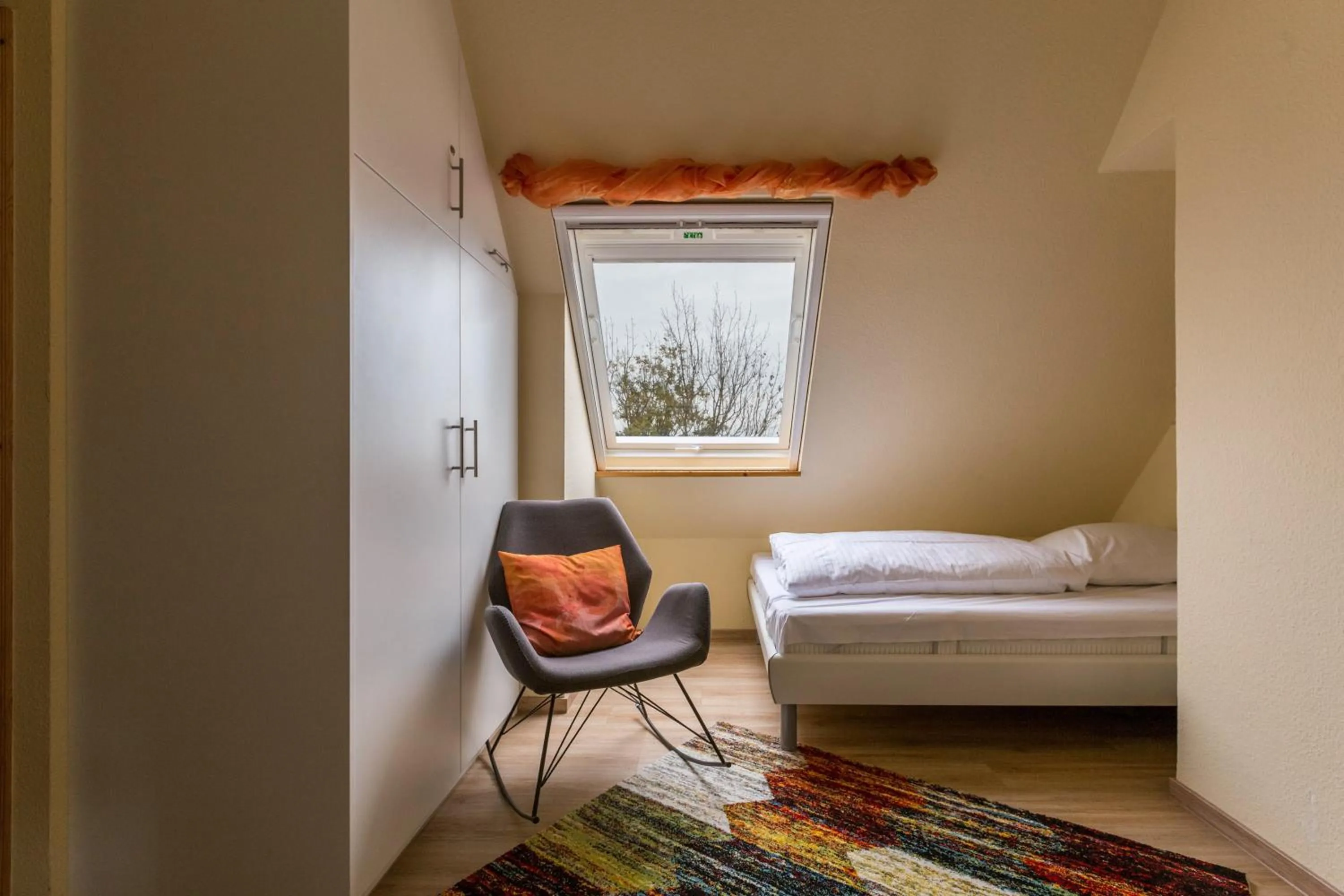 Living room, Bed in Ferienwohnung Ulstrup