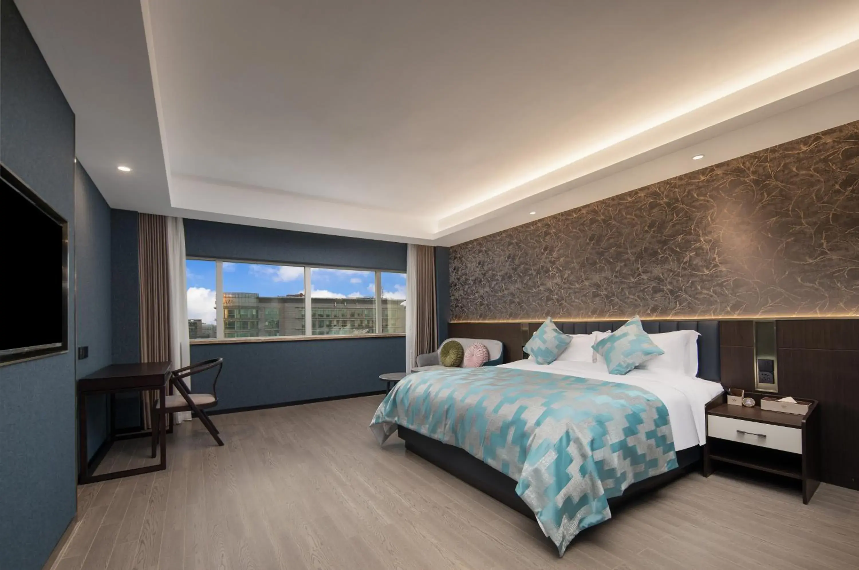 Communal lounge/ TV room, Bed in Dijing Hotel Shanghai Communal lounge/ TV room, Bed in Dijing Hotel Shanghai