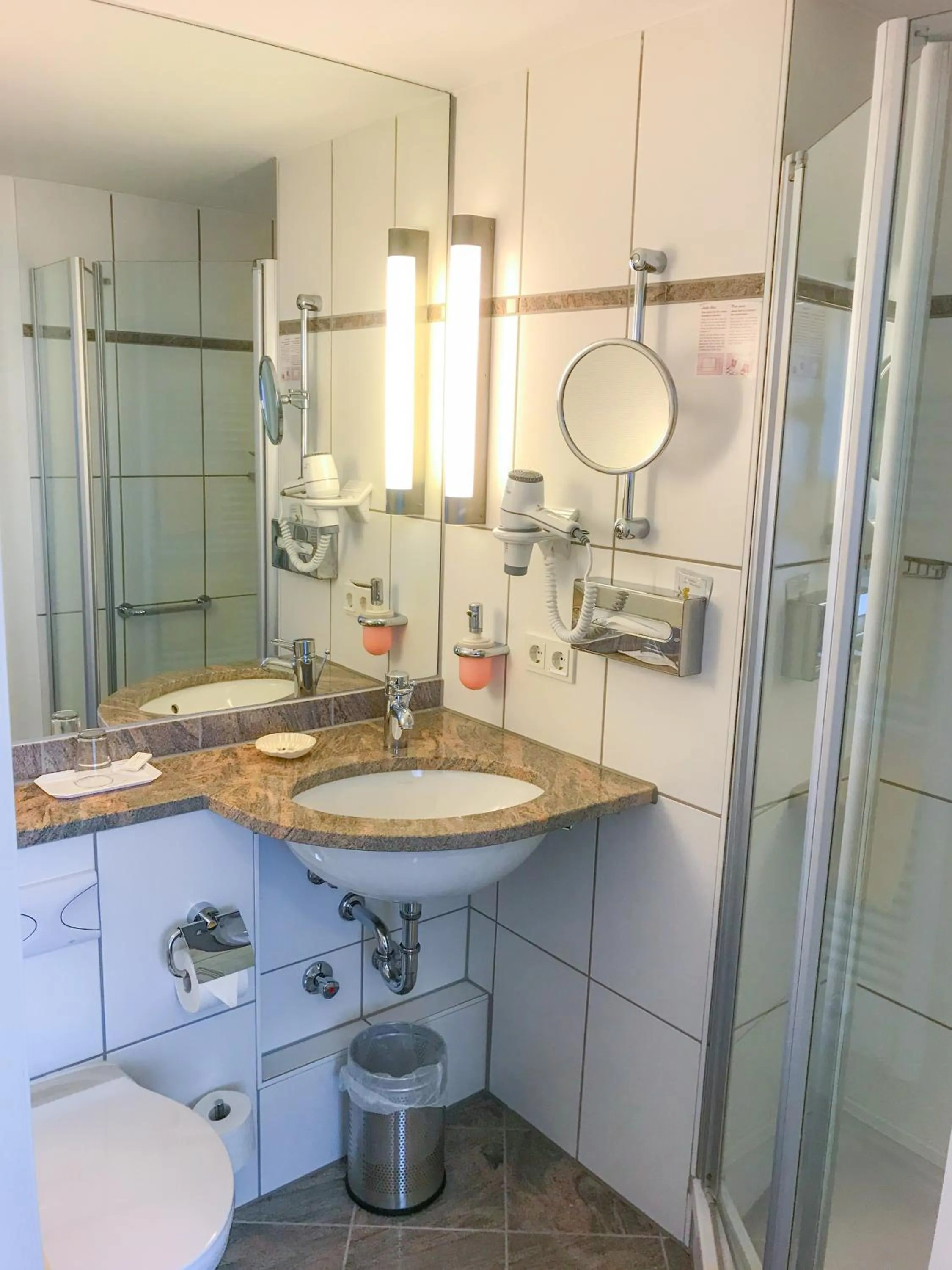 Shower in Hotel Birkenhof