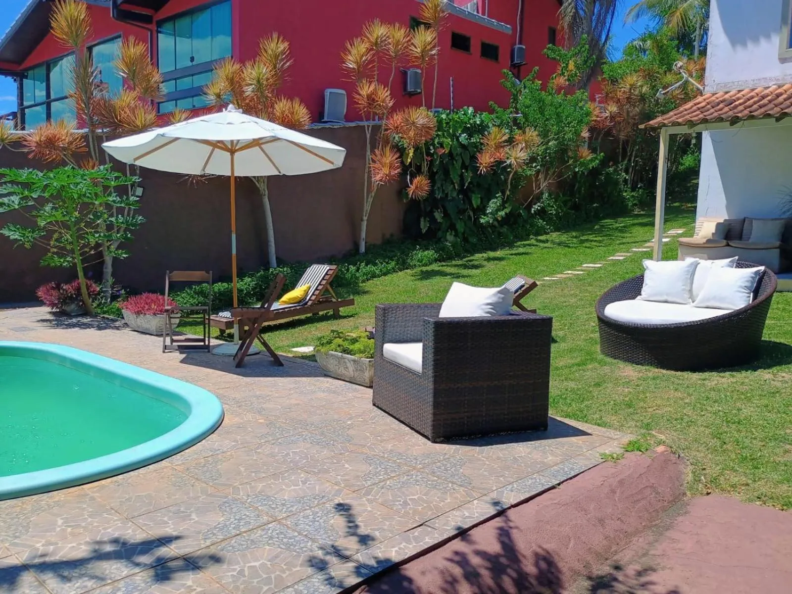 Pool view in Namorada Brava Guest House