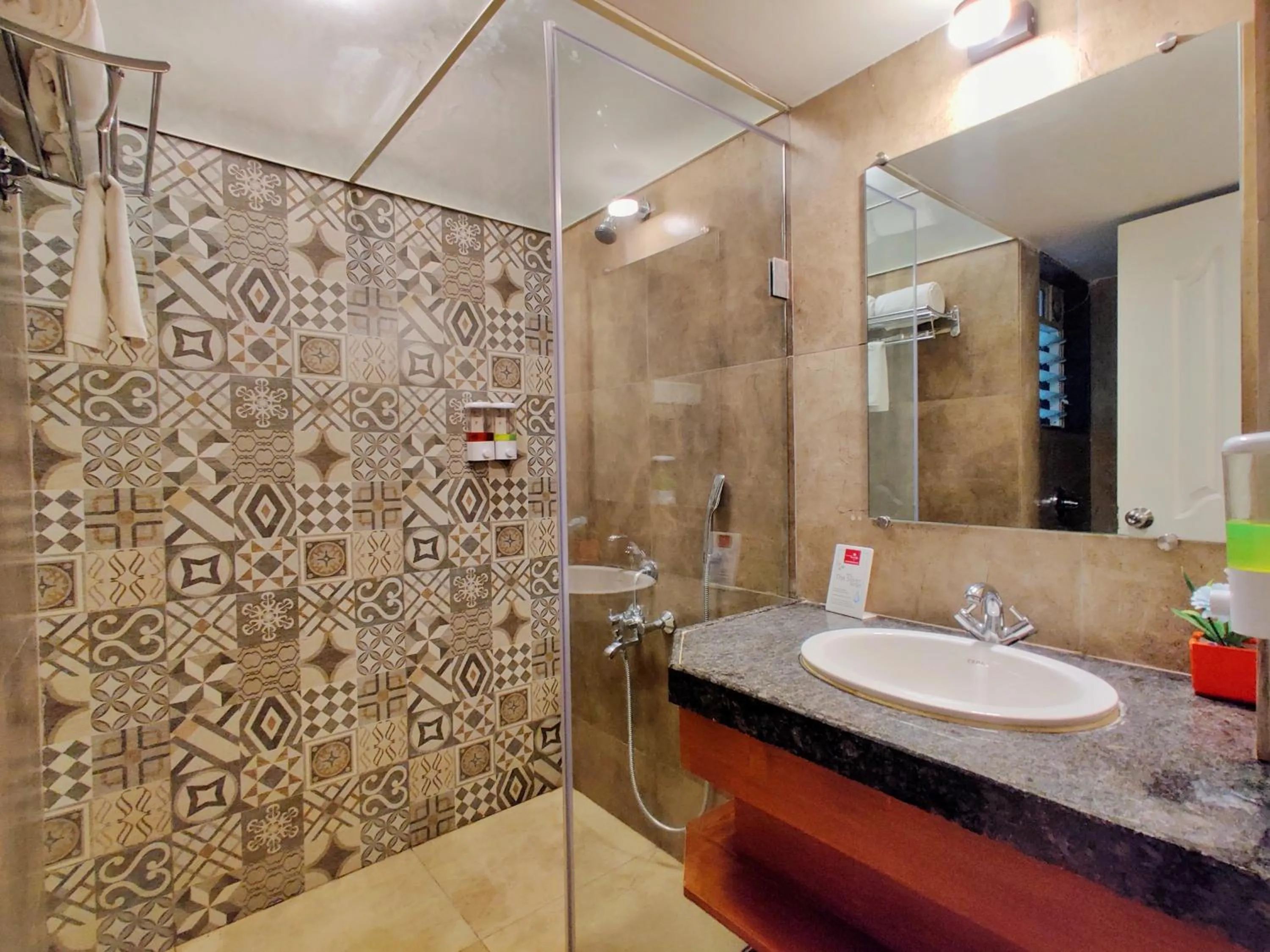 Shower in Pushpam Sanskruti Resort Karjat