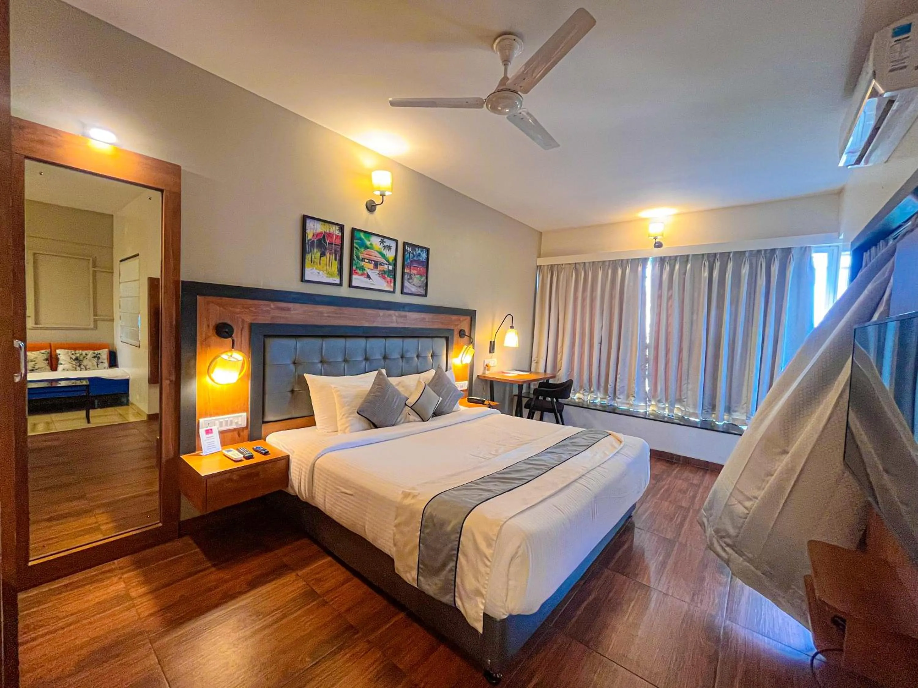 Bed in Pushpam Sanskruti Resort Karjat