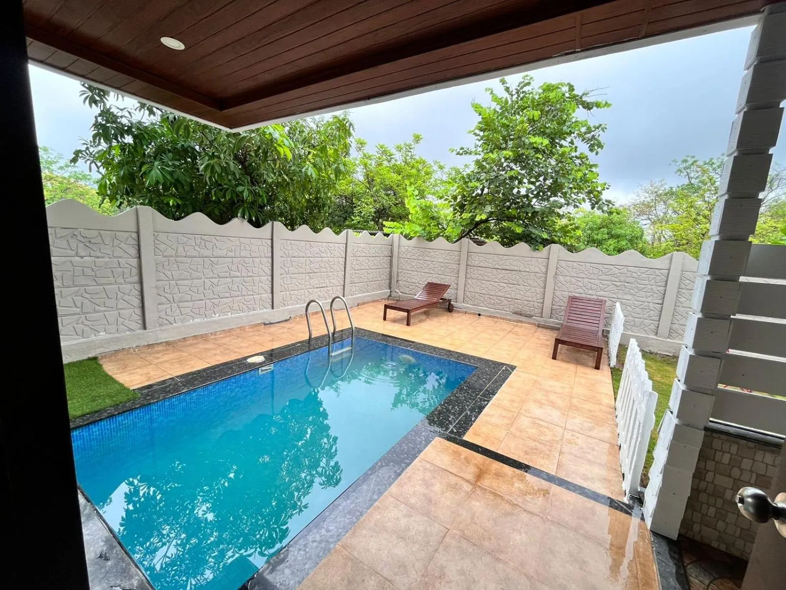 Pool view in Pushpam Sanskruti Resort Karjat