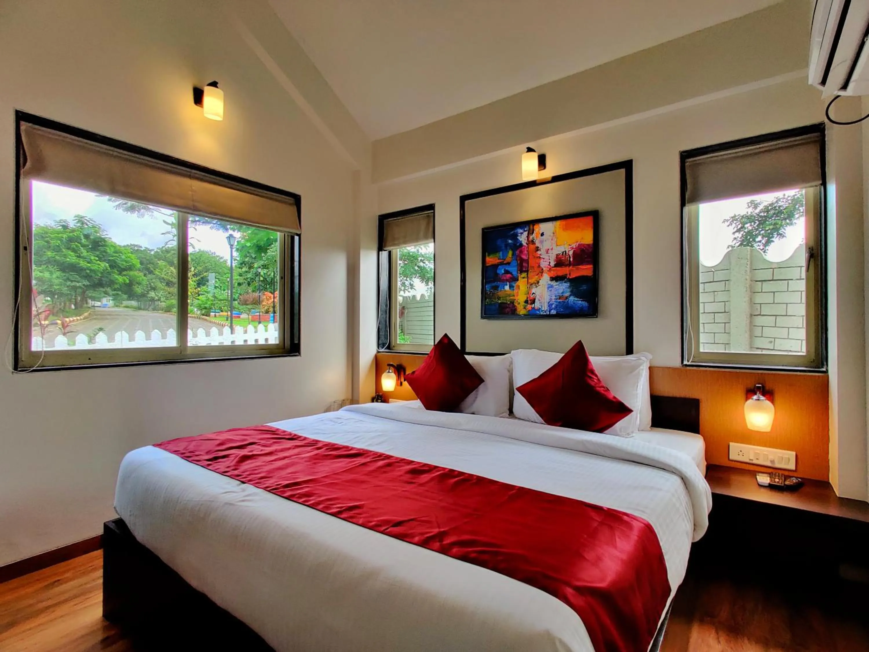 Bed in Pushpam Sanskruti Resort Karjat