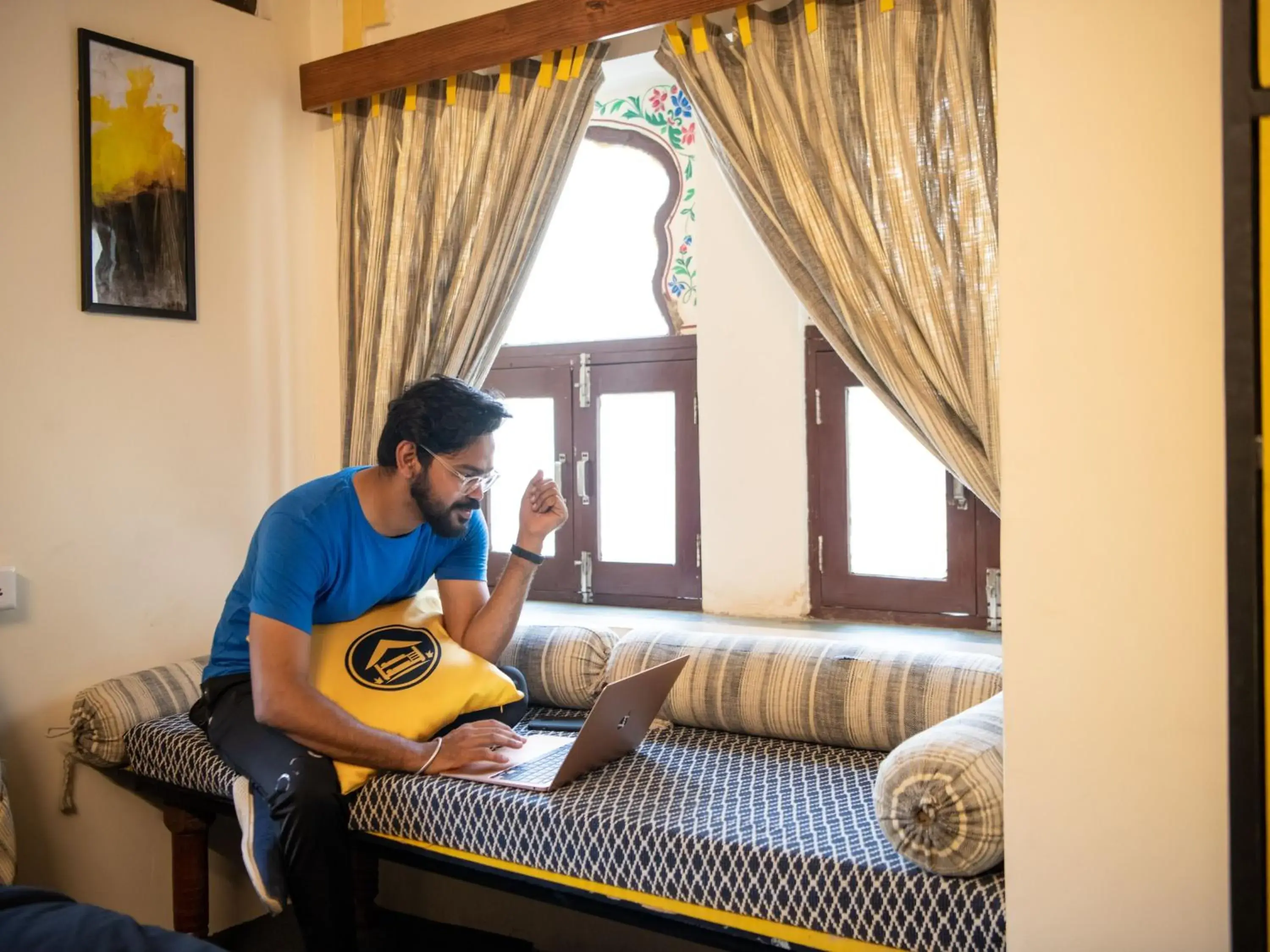 Bed in The Hosteller Udaipur Bed in The Hosteller Udaipur