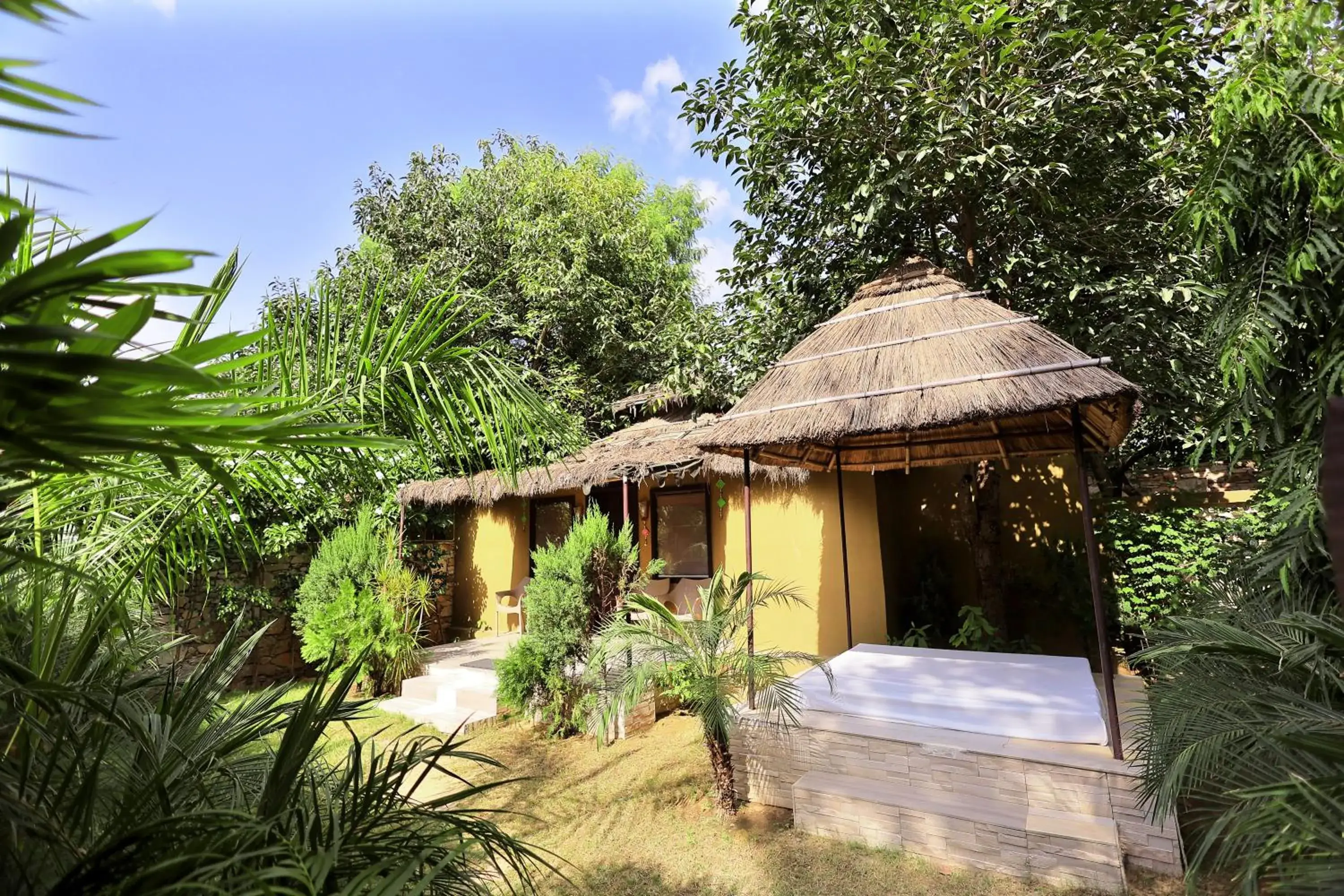 Nature Hut with Jacuzzi and Private Sit Out in Nature Village Resort Nature Hut with Jacuzzi and Private Sit Out in Nature Village Resort