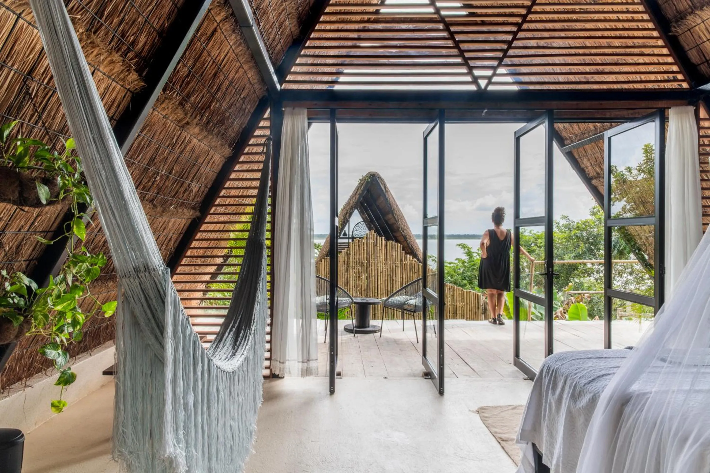 Balcony/Terrace, Bed in Azul Nomeolvides Bacalar - Guests Only