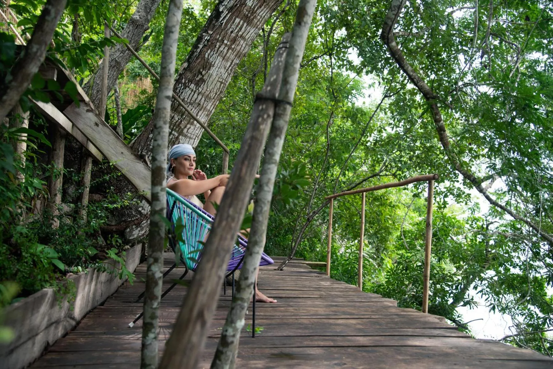 Balcony/Terrace in Azul Nomeolvides Bacalar - Guests Only