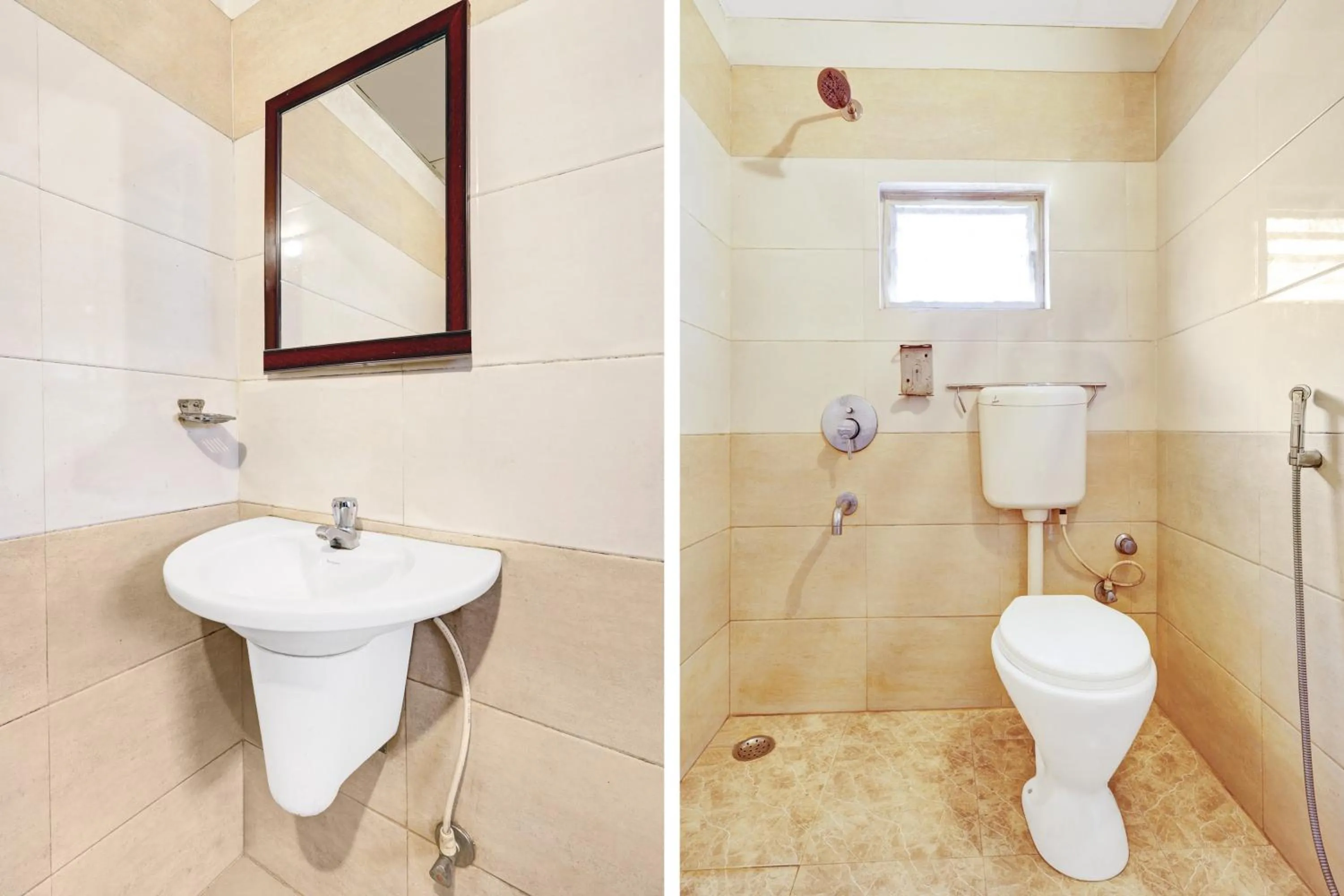 Bathroom in Super Collection O jagadamba Junction near Beach Road