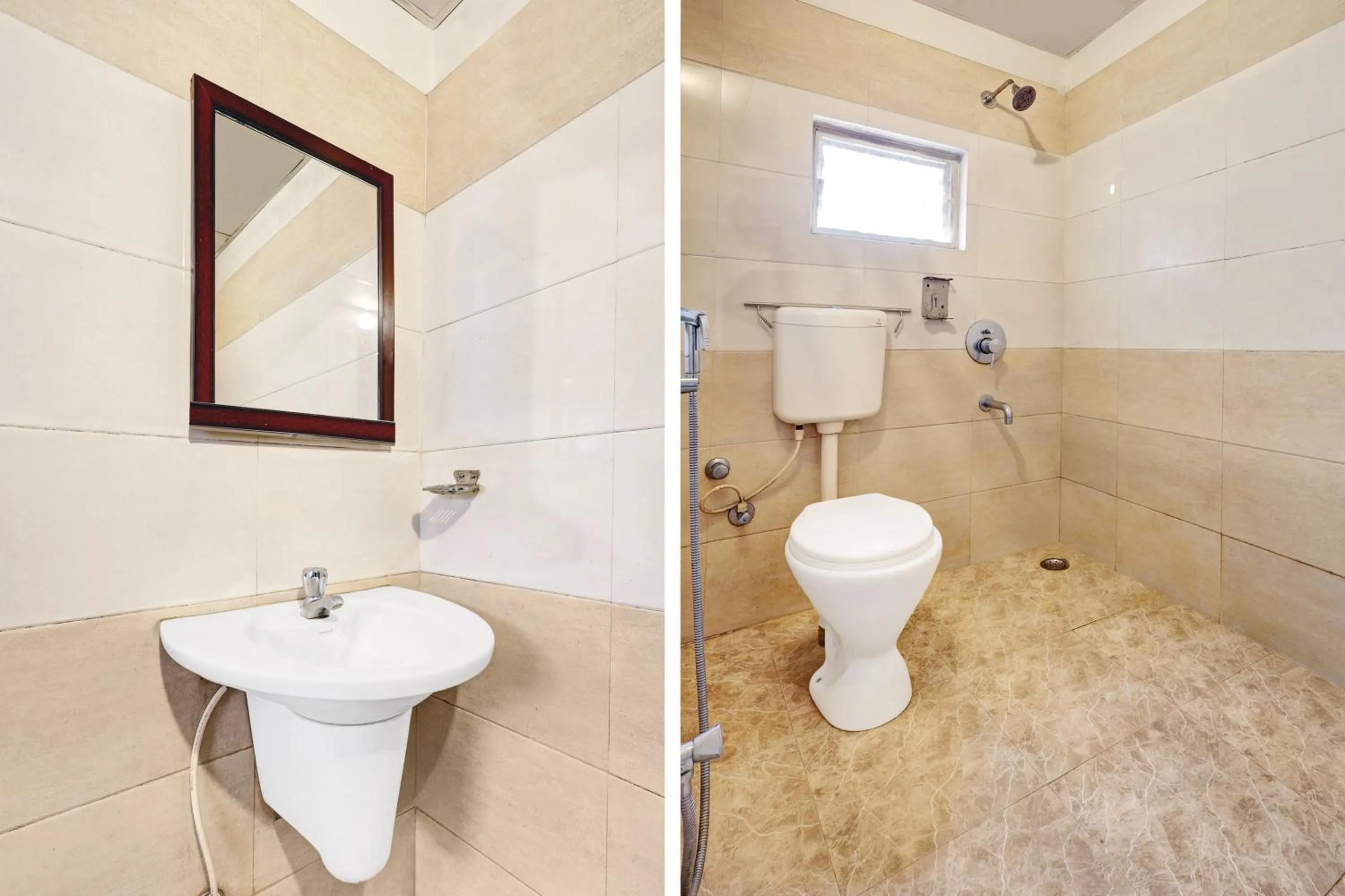 Bathroom in Super Collection O jagadamba Junction near Beach Road