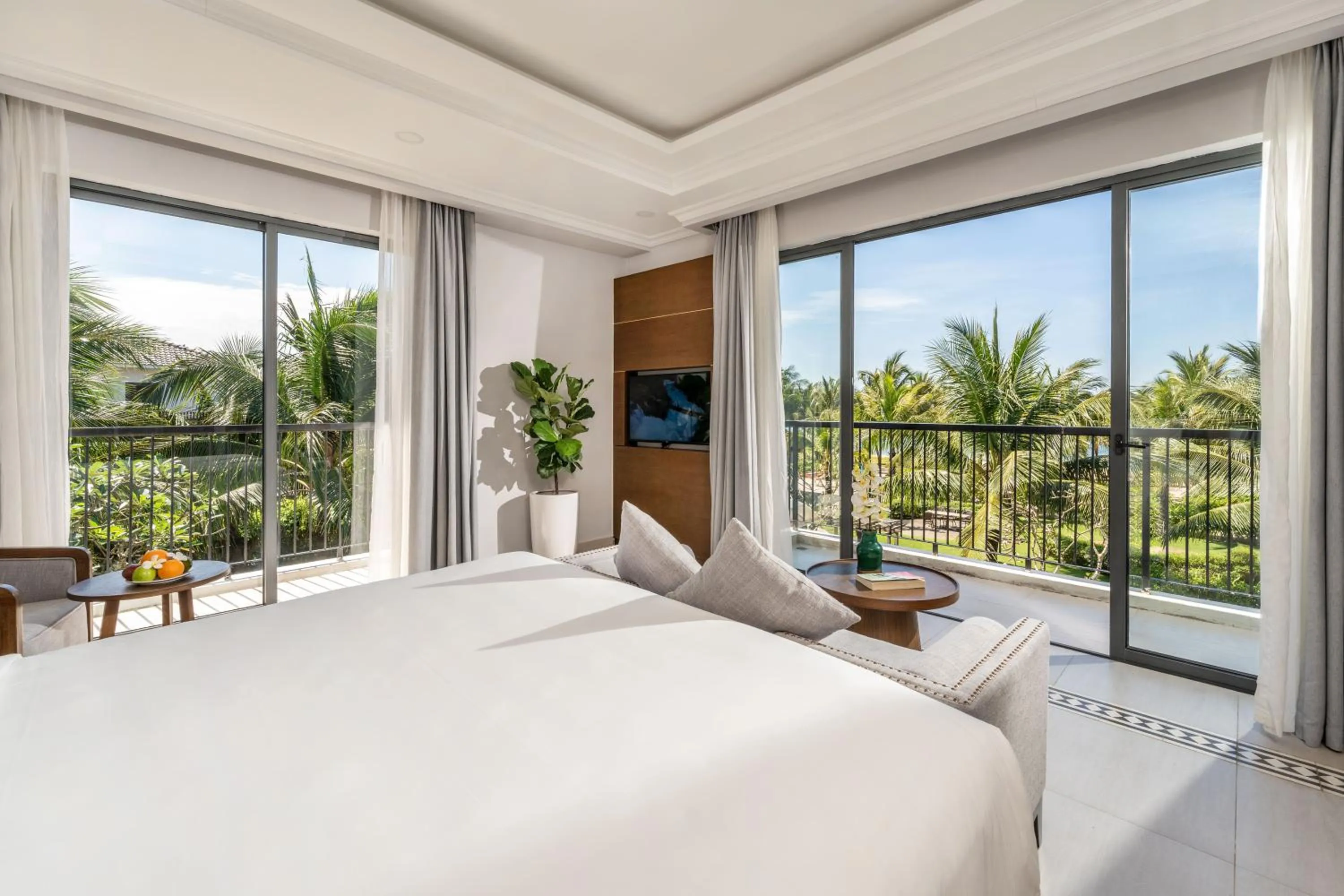 View (from property/room), Bed in Andochine Villas Resort & Spa Phu Quoc - All Villas with Private Pool