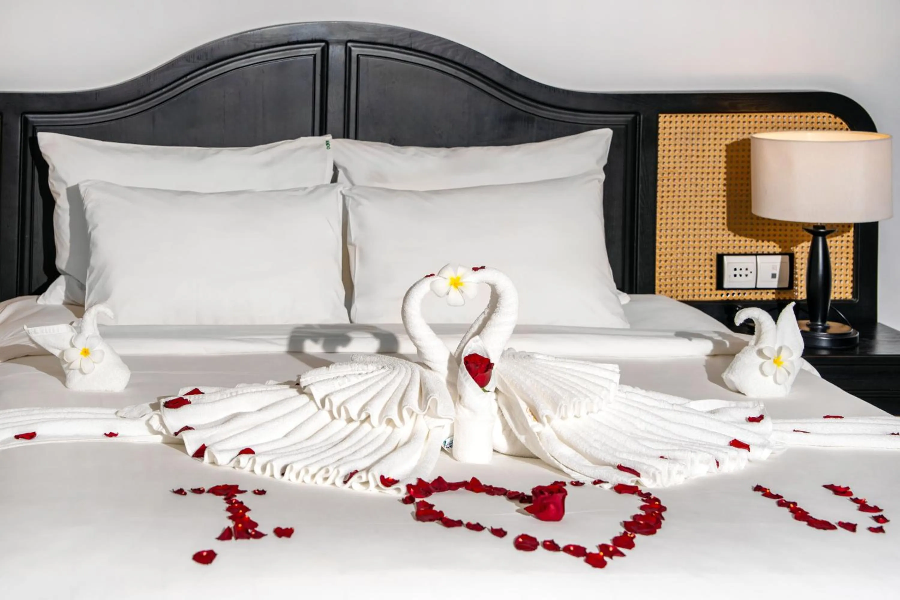 Decorative detail, Bed in Andochine Villas Resort & Spa Phu Quoc - All Villas with Private Pool