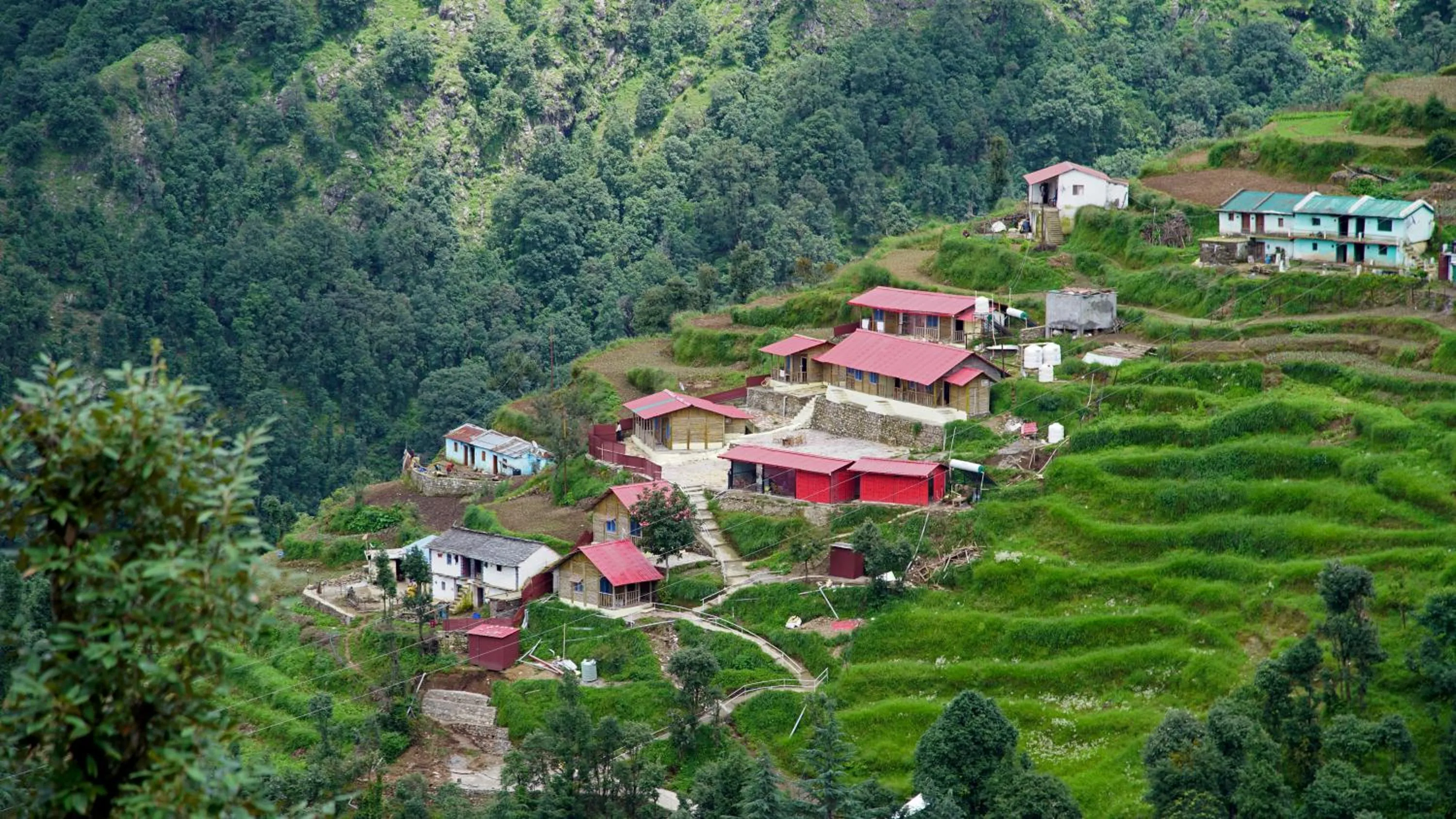 Bird's eye view in Glamwood Resort Dhanaulti, Ranked 1 in Dhanaulti