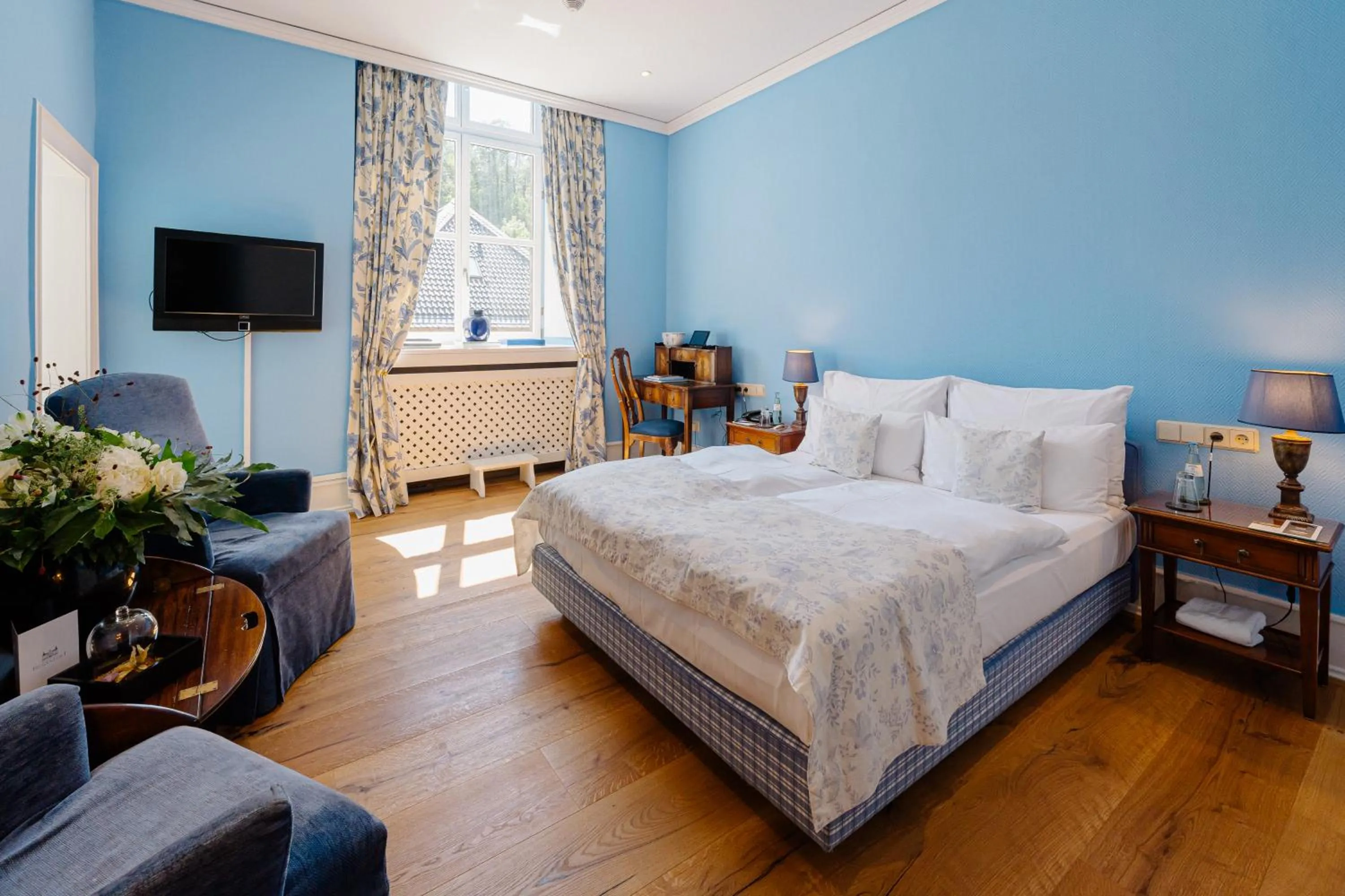 Bed in Schlosshotel Hugenpoet