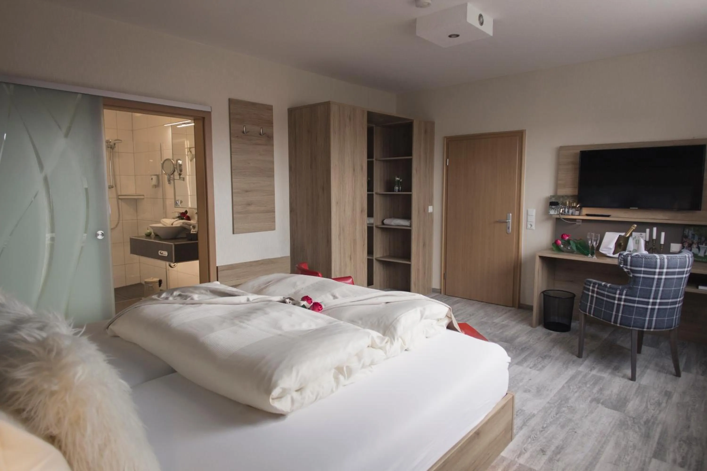 Bed in Schwiizeralp Hotel & Restaurant