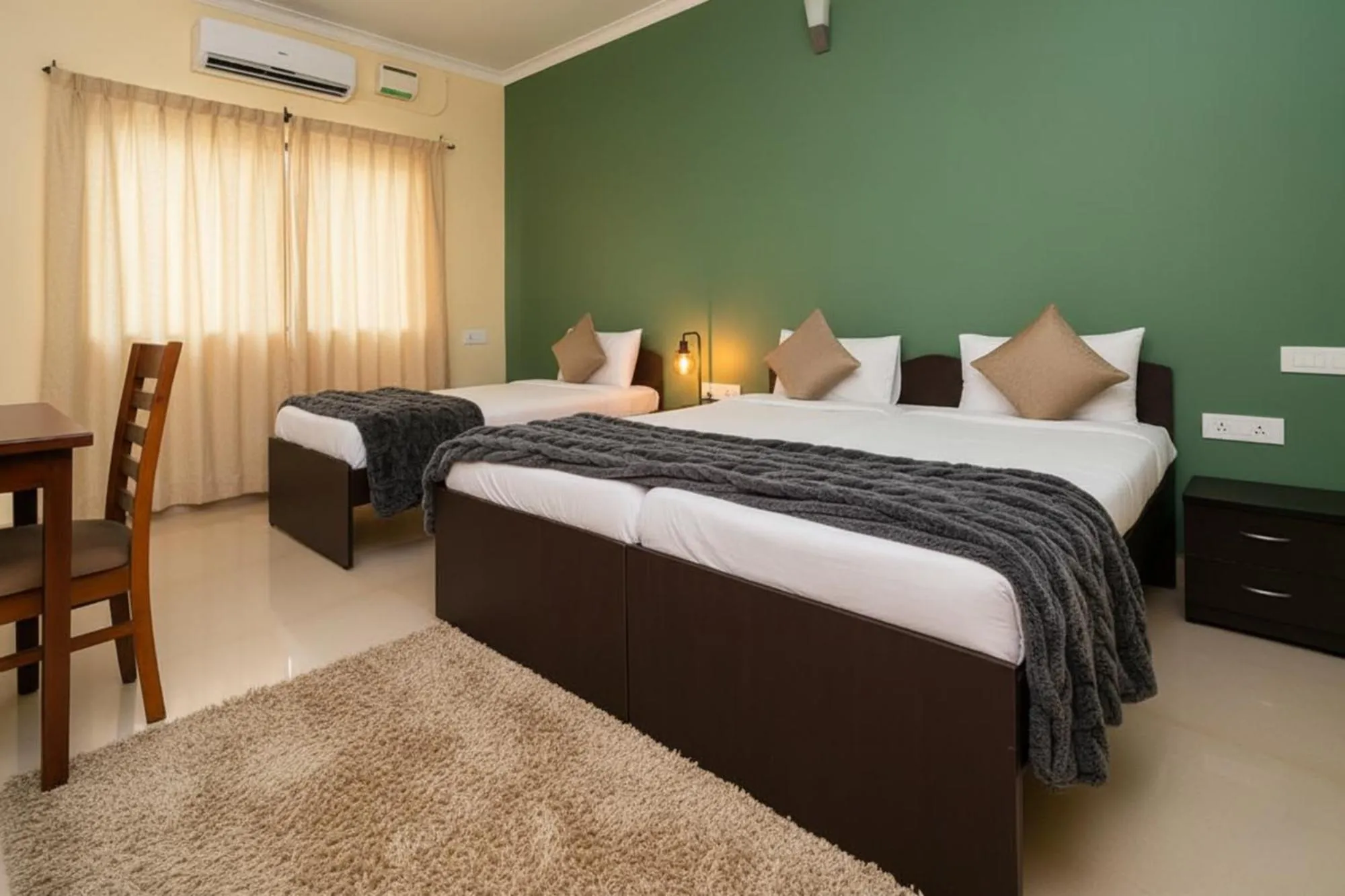 Bed in Hotel Spring Height Hotels Near Mall De Goa