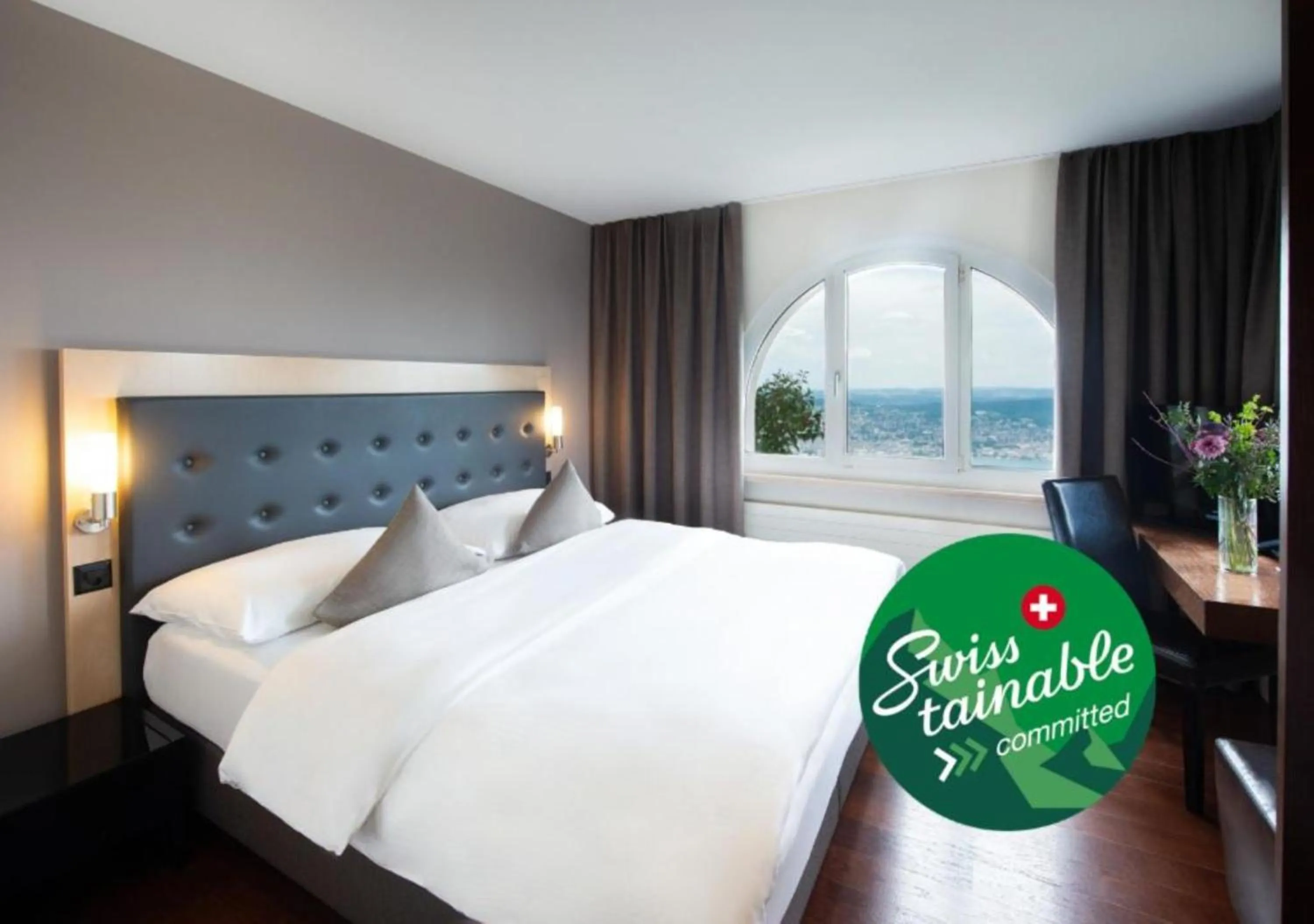 Bedroom, Bed in Hotel UTO KULM car-free hideaway in Zurich