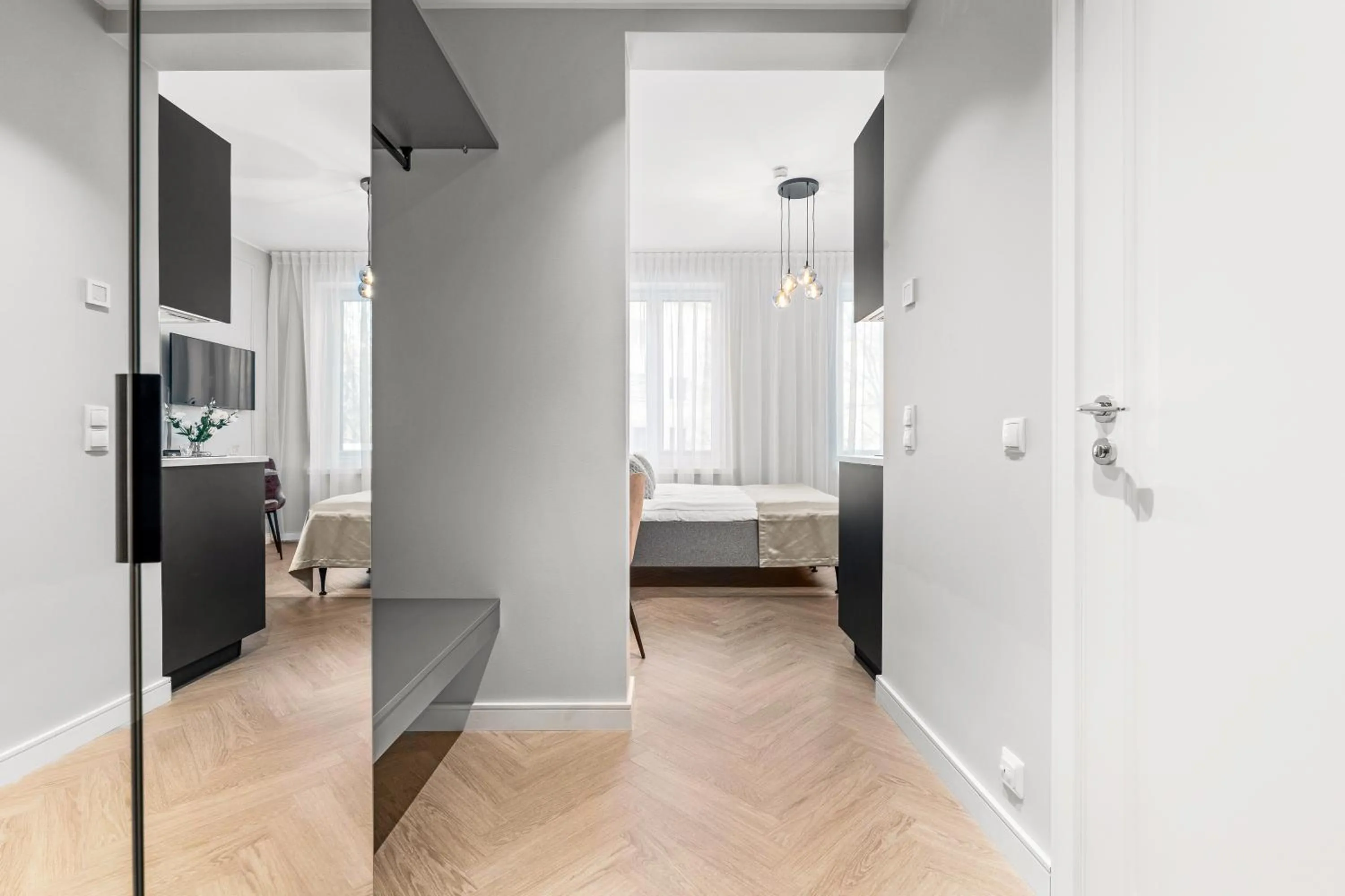 wardrobe, Bed in Bob W Tallinn City Centre - Ambassador