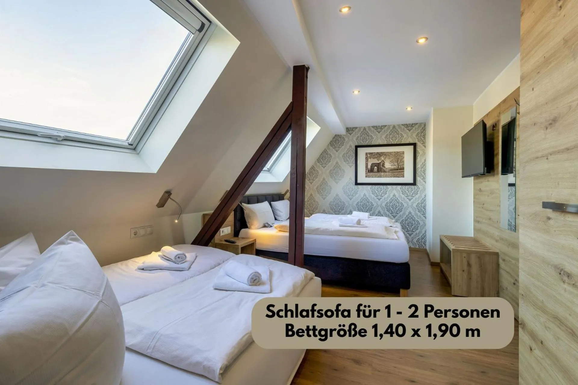 Bed in AKZENT Hotel Restaurant Roter Ochse Rhens bei Koblenz