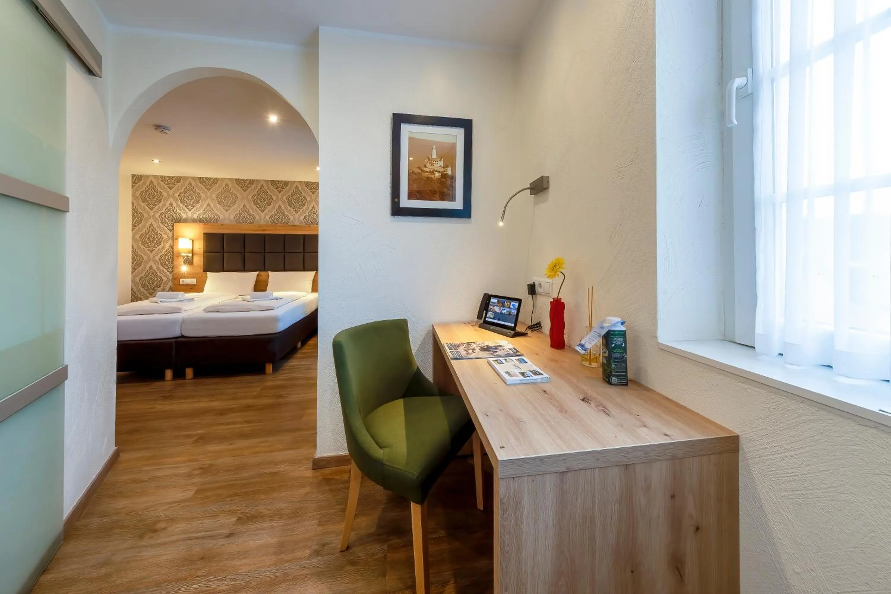 Bed in AKZENT Hotel Restaurant Roter Ochse Rhens bei Koblenz