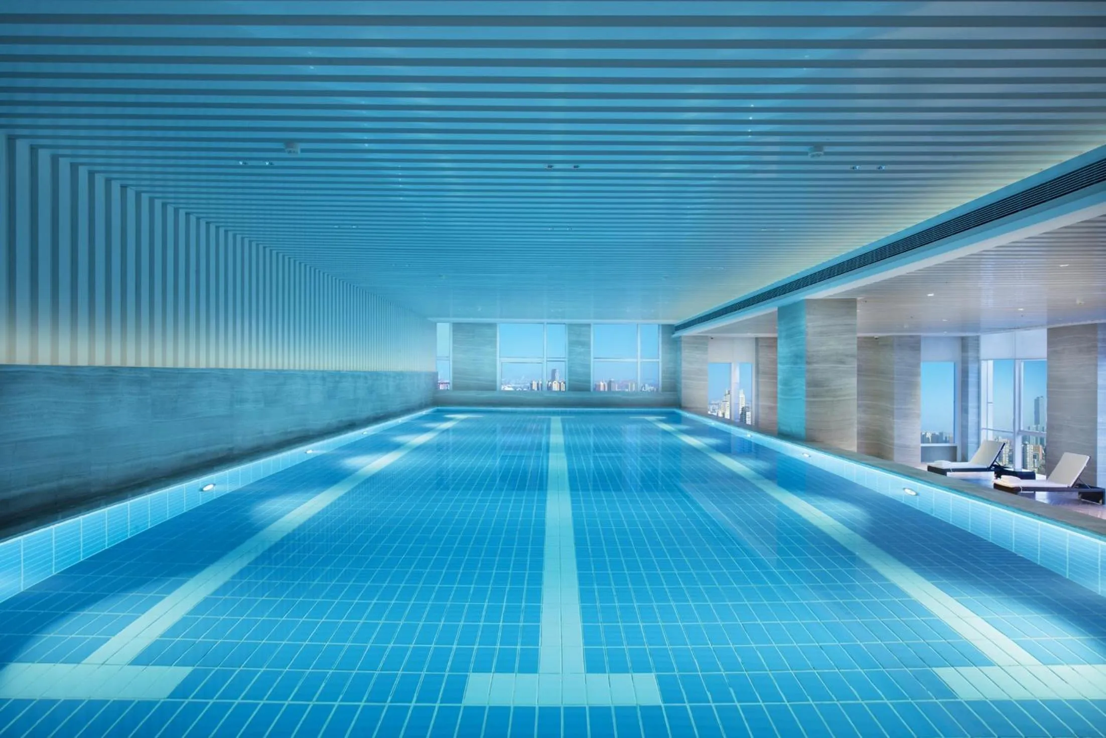 Swimming pool in Crowne Plaza Dalian Xinghai by IHG