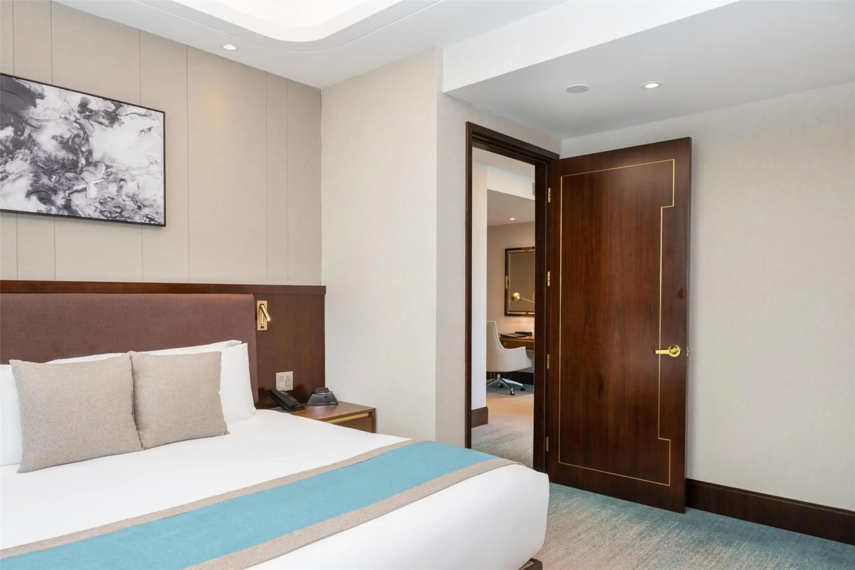 Bed in Blossom Hotel Houston, Curio Collection by Hilton Bed in Blossom Hotel Houston, Curio Collection by Hilton